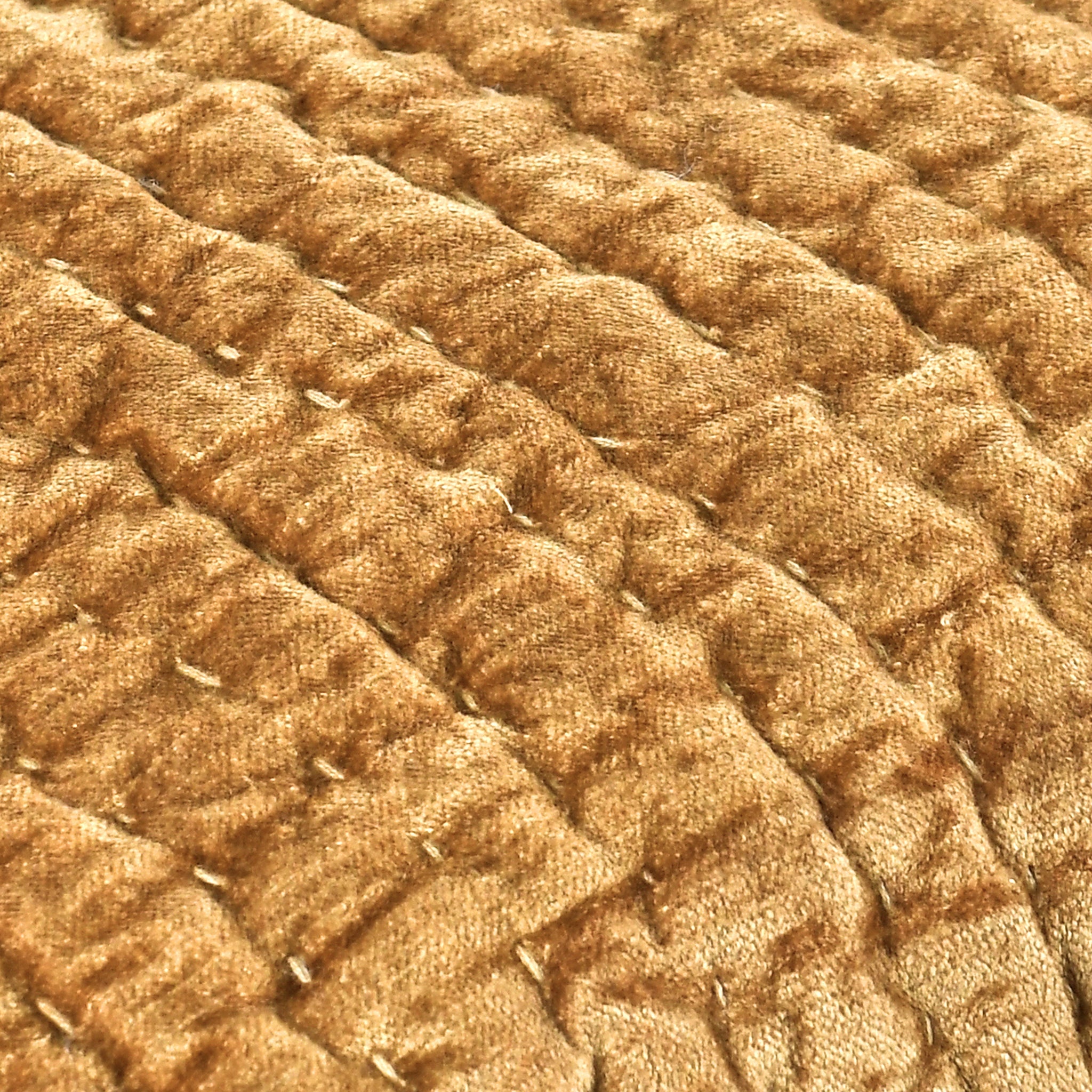 Bari Velvet Quilt Collection - Honey Gold - King / Set