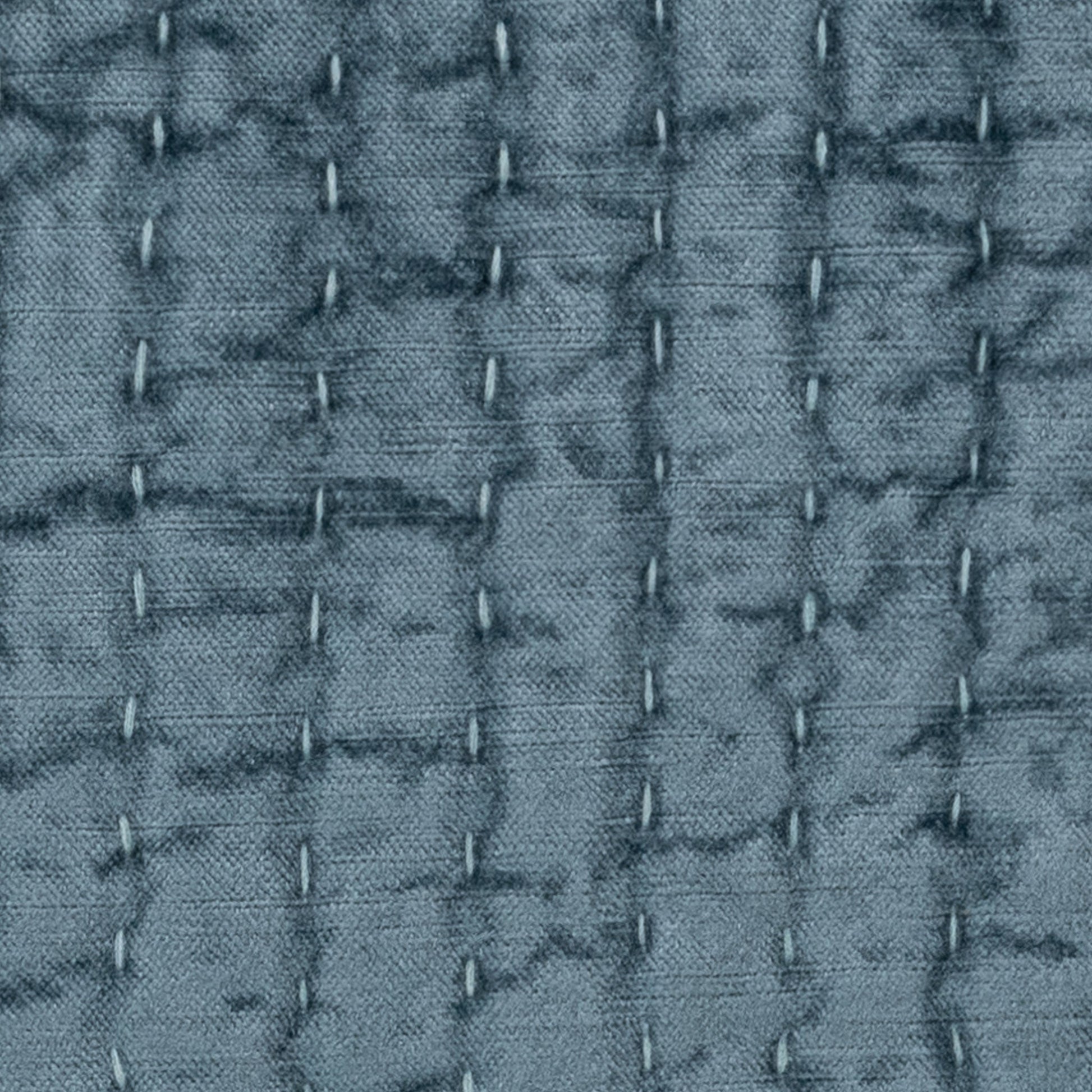 Bari Velvet Quilt Collection - Stone Blue - King / Set