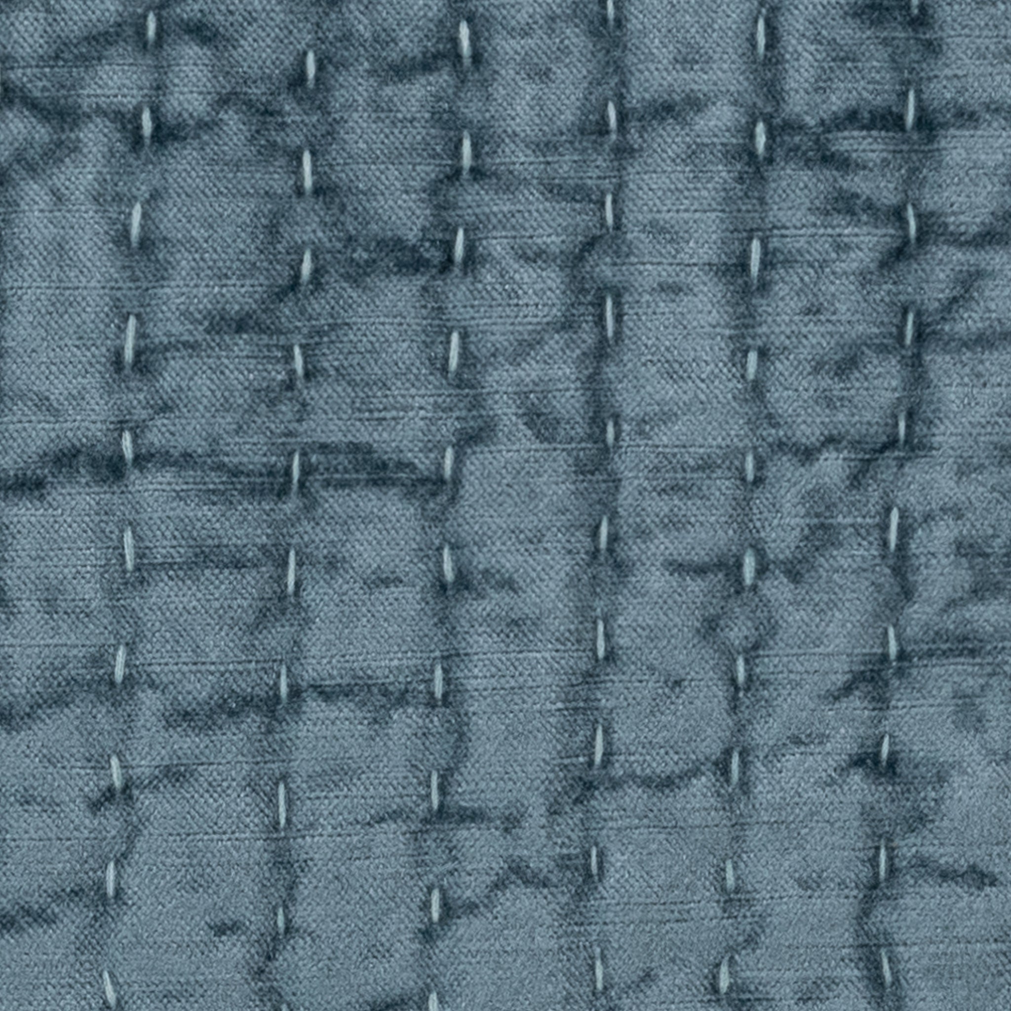 Bari Velvet Quilt Collection - Stone Blue - King / Set