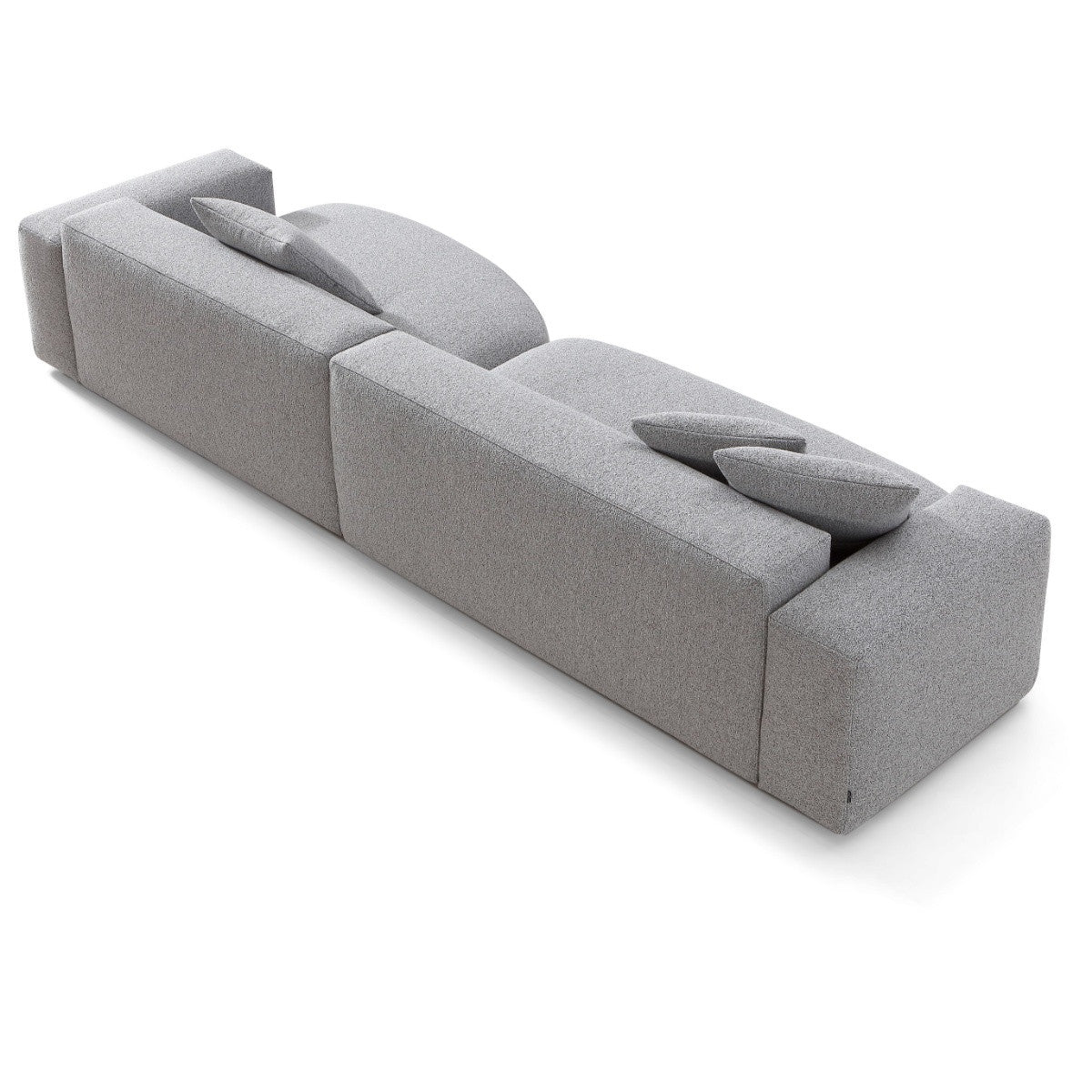 Bleecker Grey Boucle Upholstered Contemporary Sofa 131"