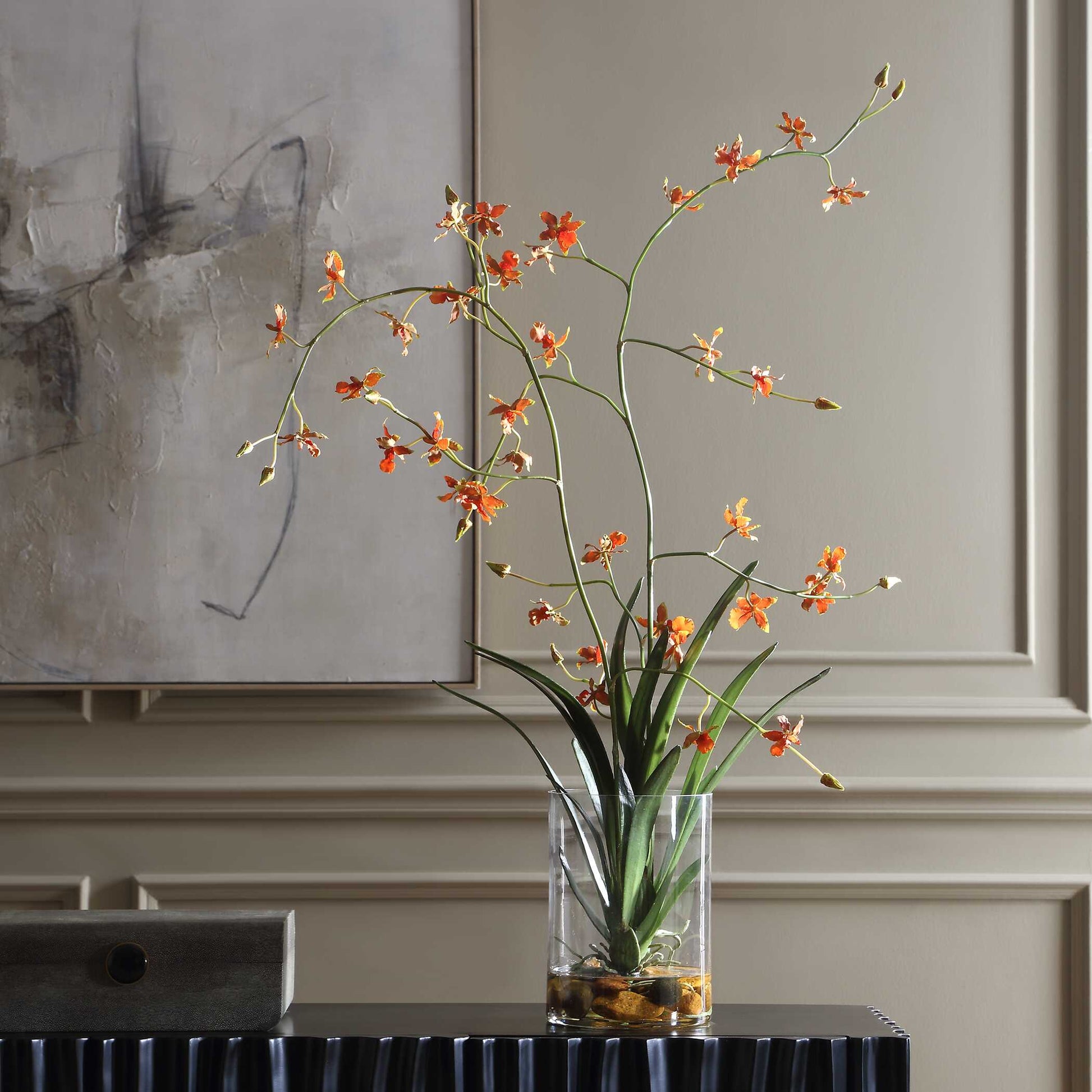 Uttermost Dancing Orchid In Glass Vase