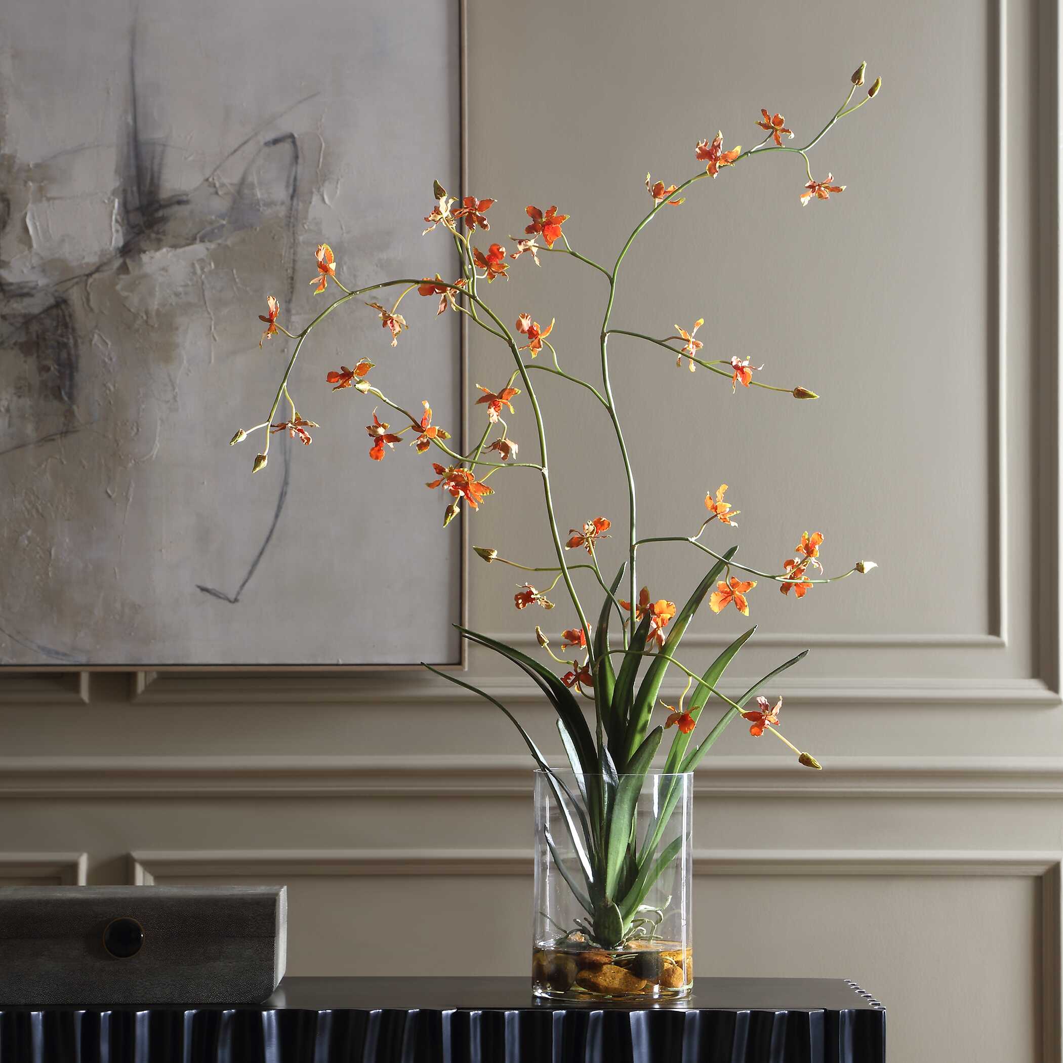Uttermost Dancing Orchid In Glass Vase