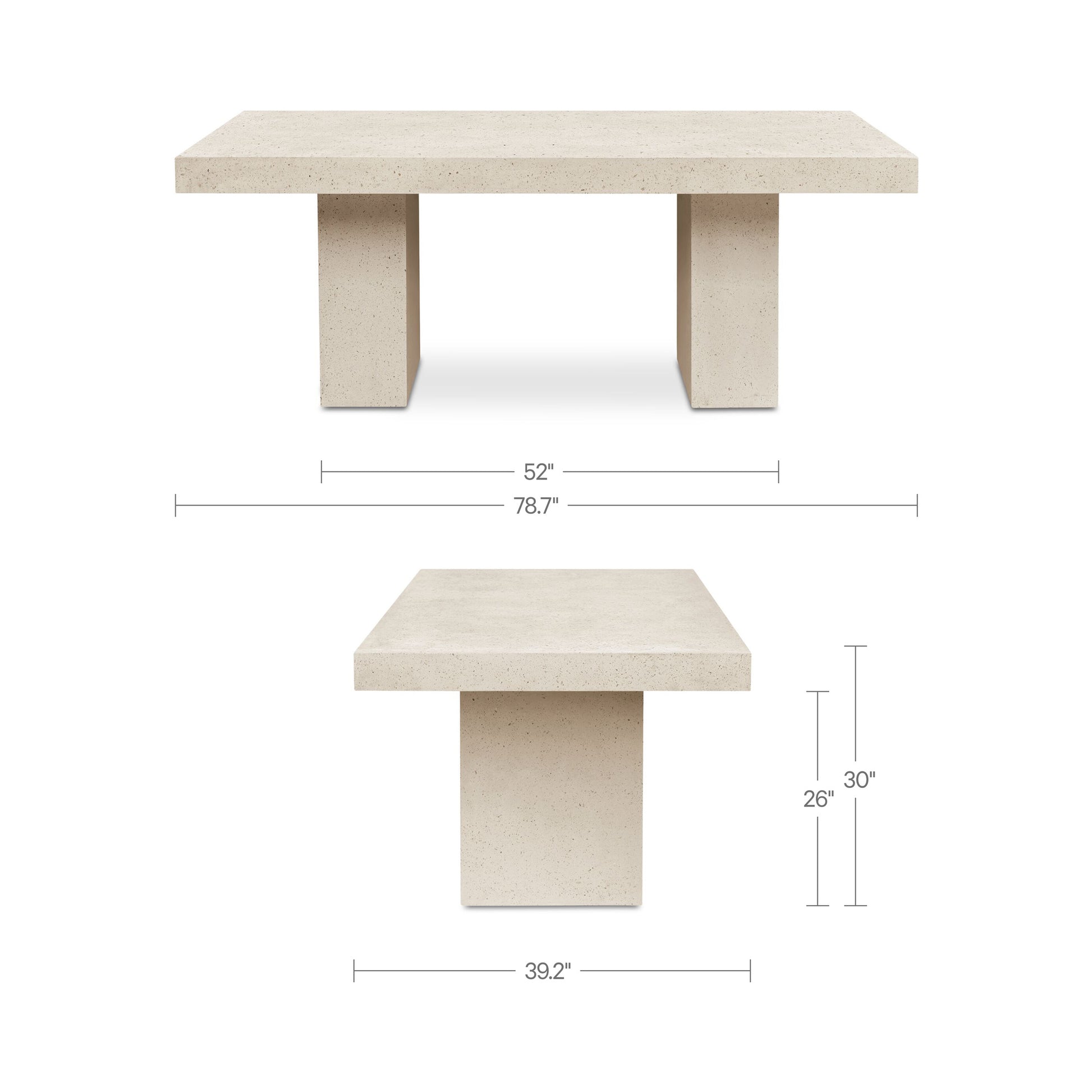 Antonius Outdoor Dining Table Terrazzo by Moe's Home Collection - view 3