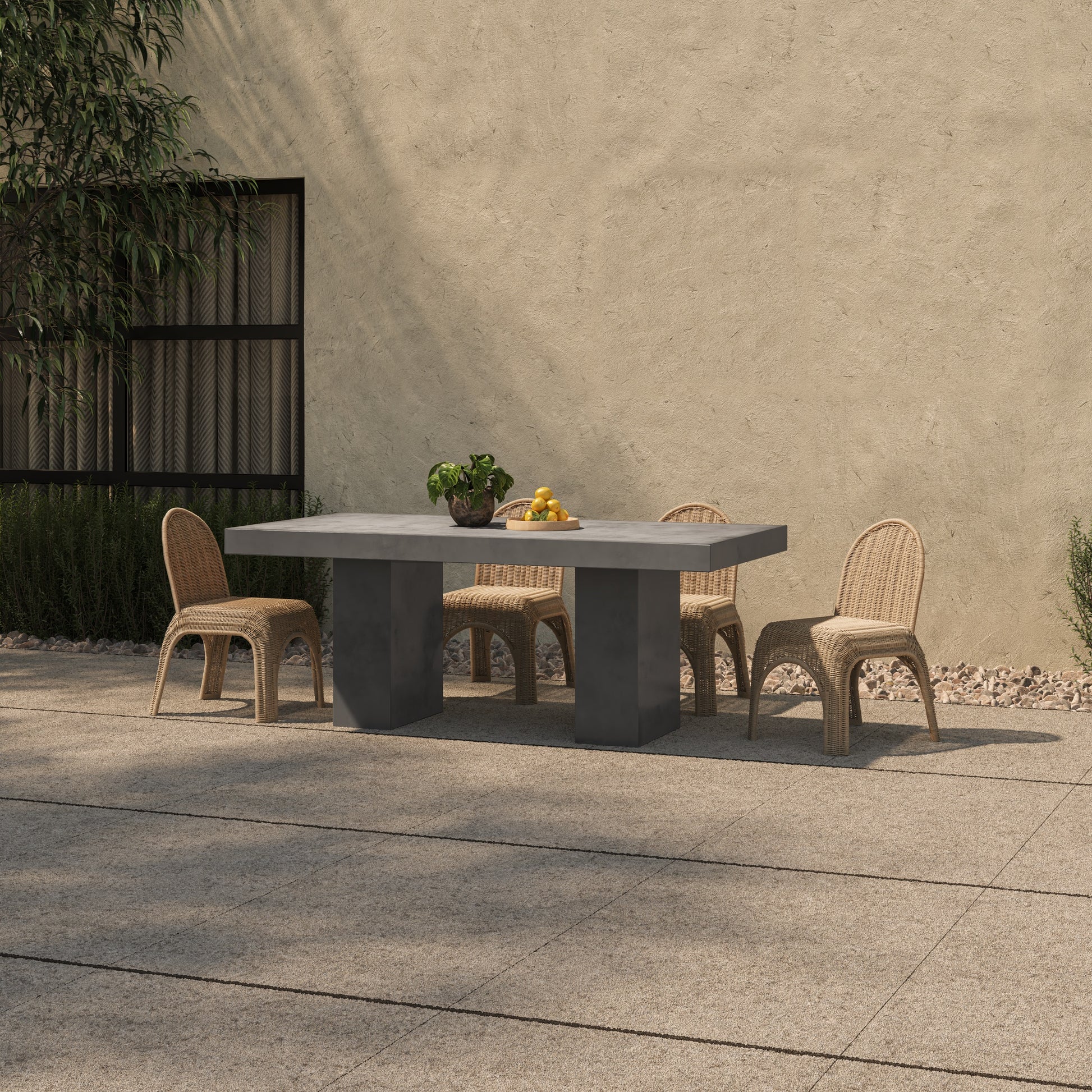 Antonius Outdoor Dining Table Grey by Moe's Home Collection - view 3