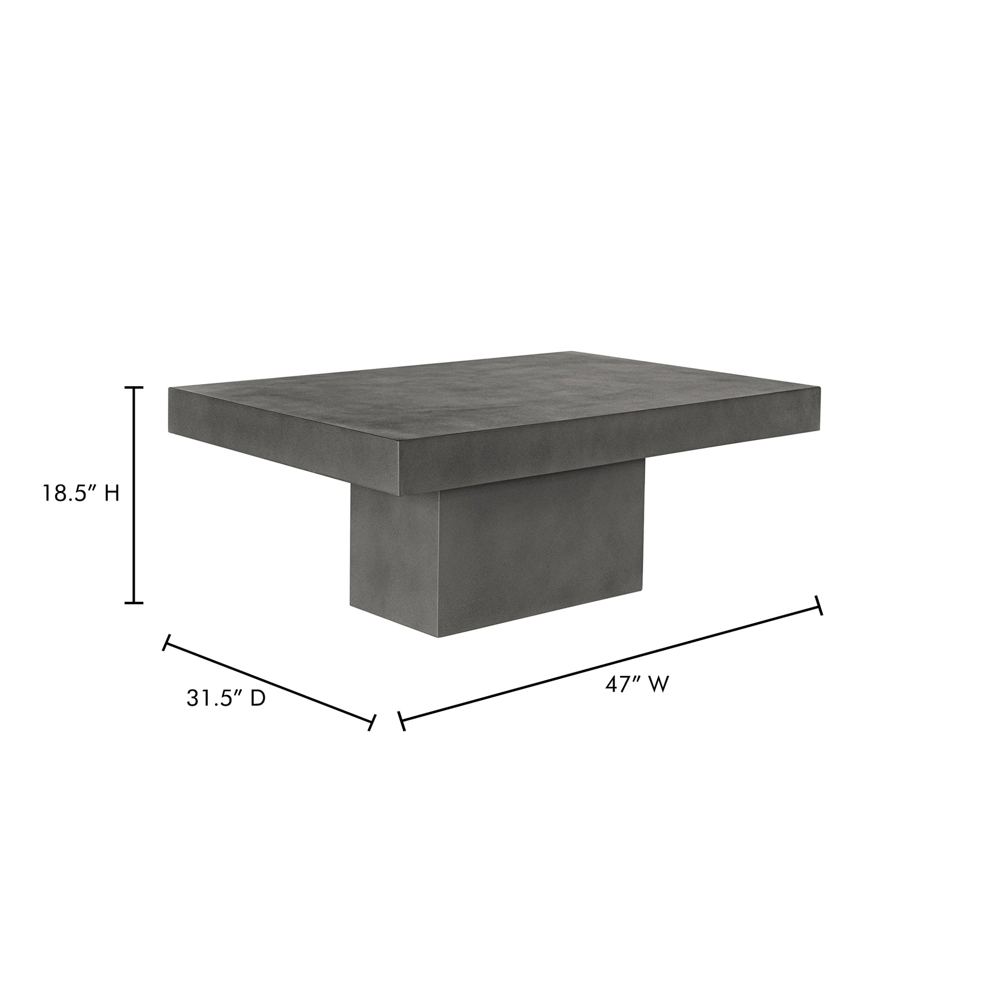 Maxima Outdoor Coffee Table Grey by Moe's Home Collection - view 3