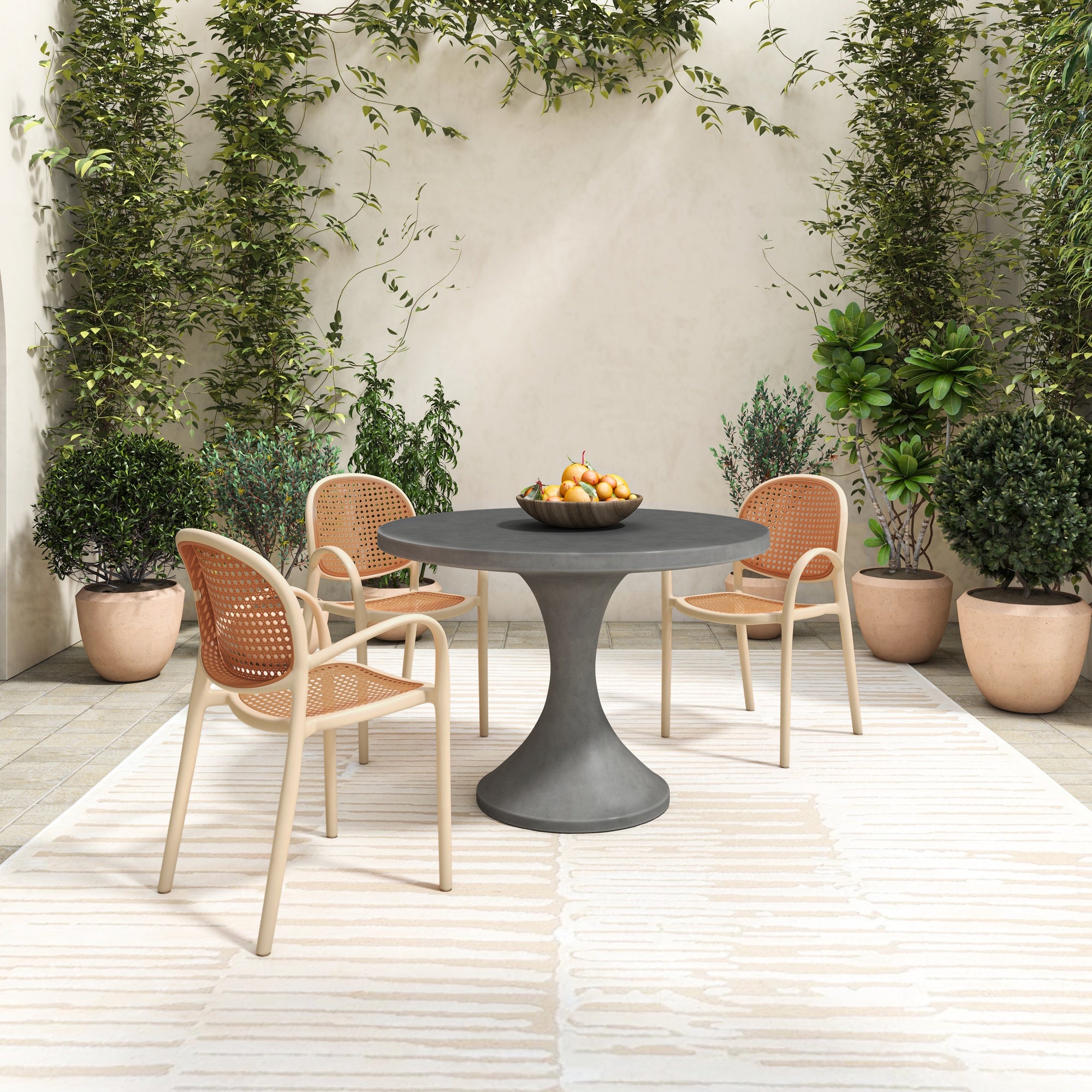 Isadora Outdoor Dining Table Grey by Moe's Home Collection - view 2