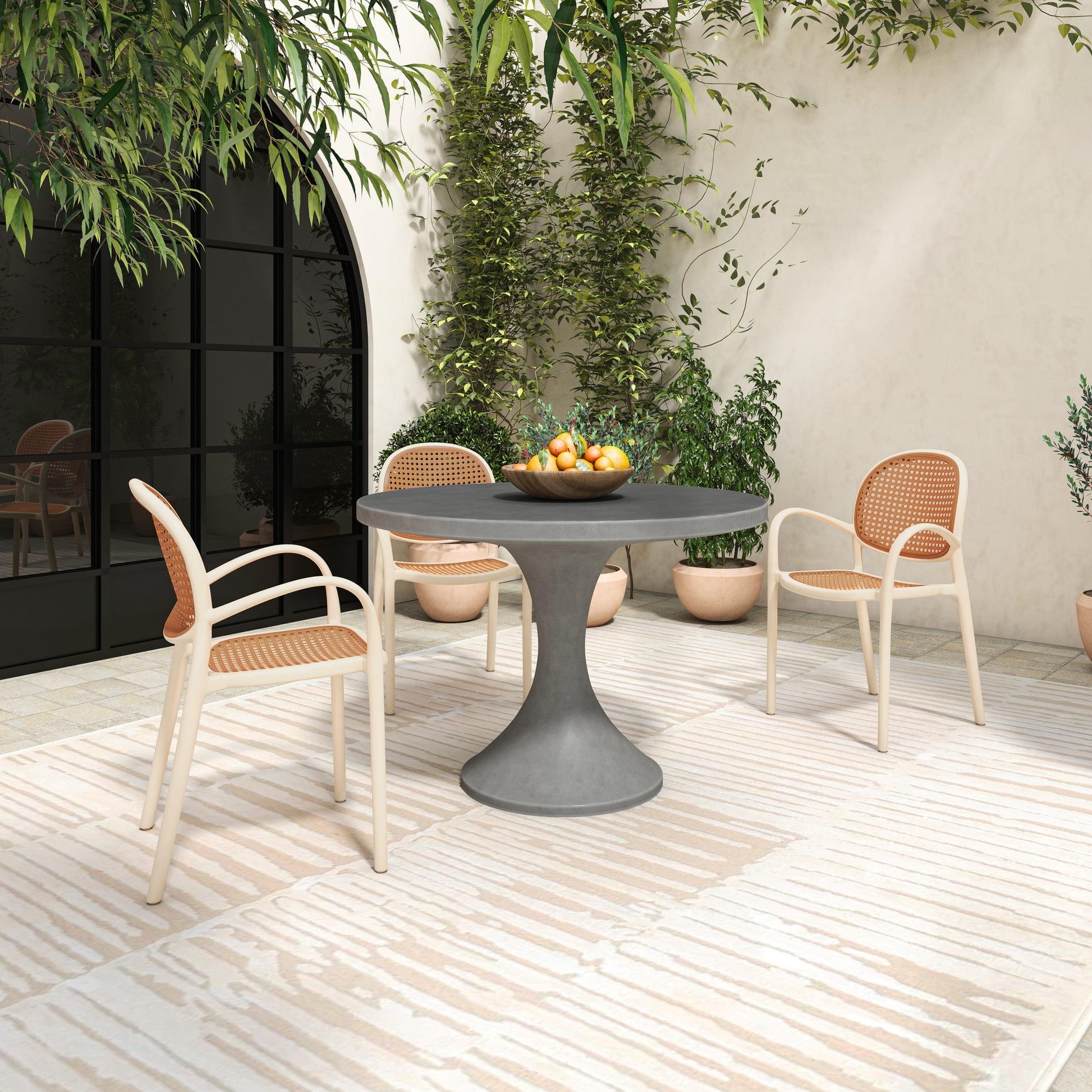 Isadora Outdoor Dining Table Grey by Moe's Home Collection - view 3