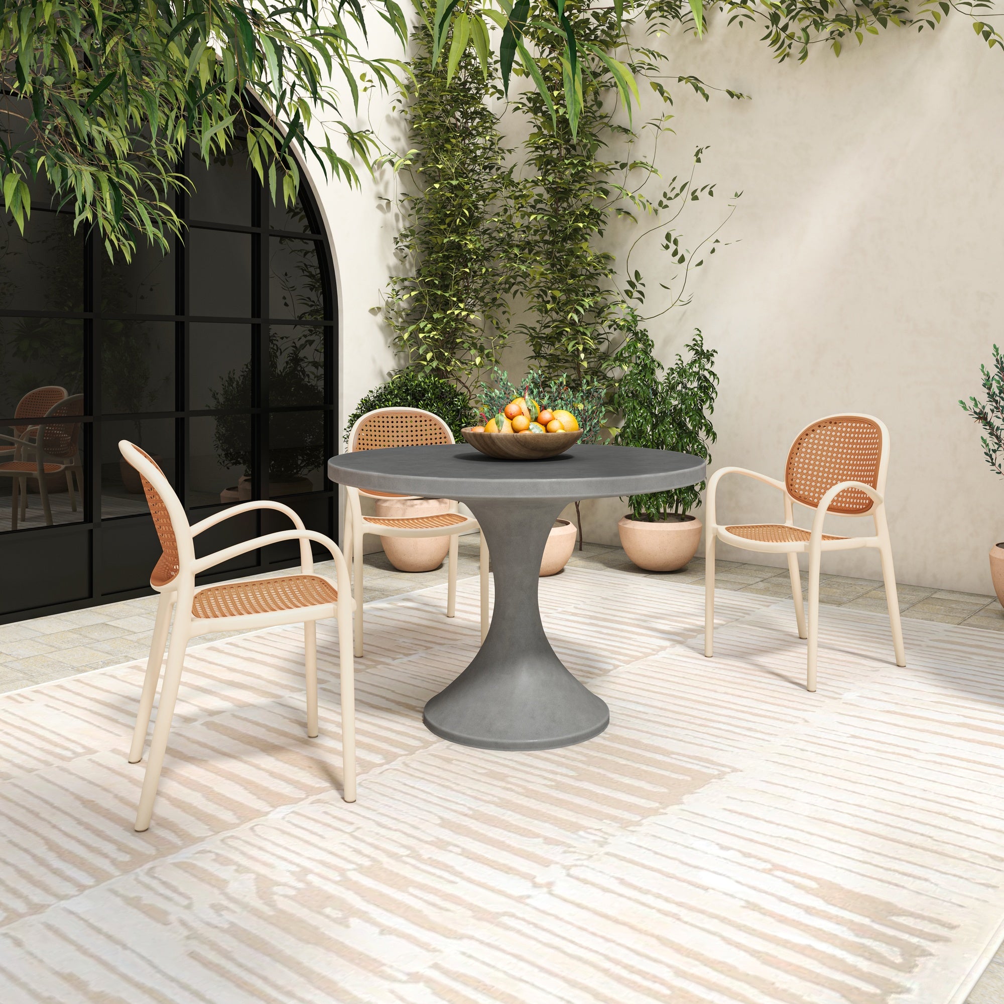 Isadora Outdoor Dining Table Grey by Moe's Home Collection - view 3