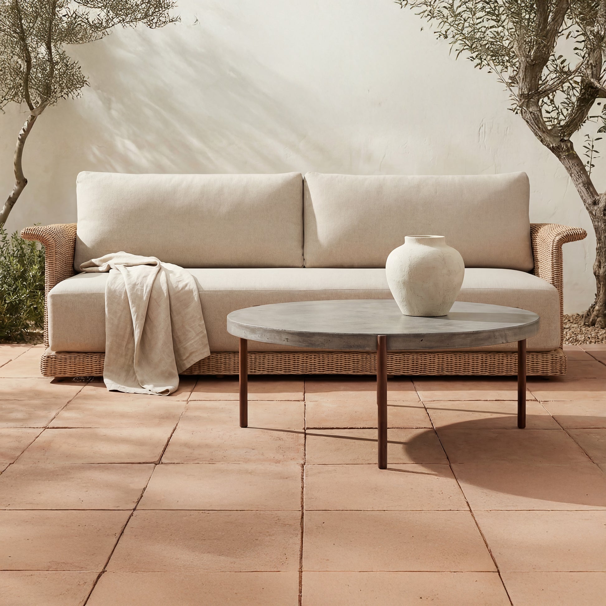 Mendez Outdoor Coffee Table Grey by Moe's Home Collection - view 4