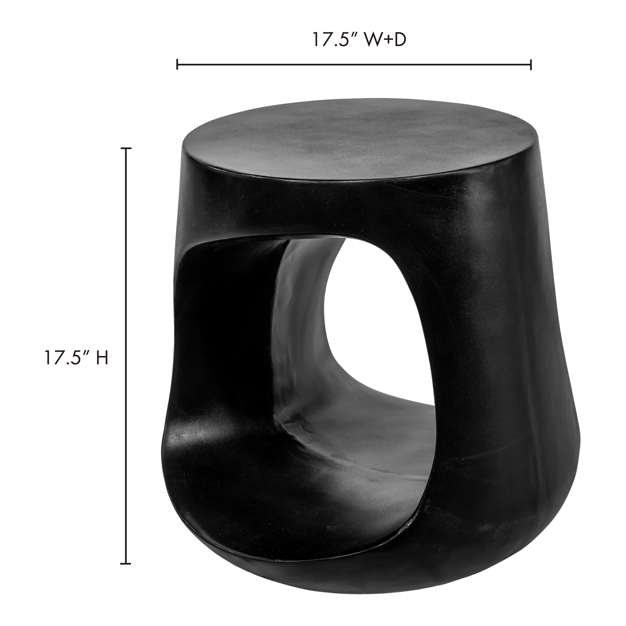 Rothko Outdoor Stool Black by Moe's Home Collection - view 6