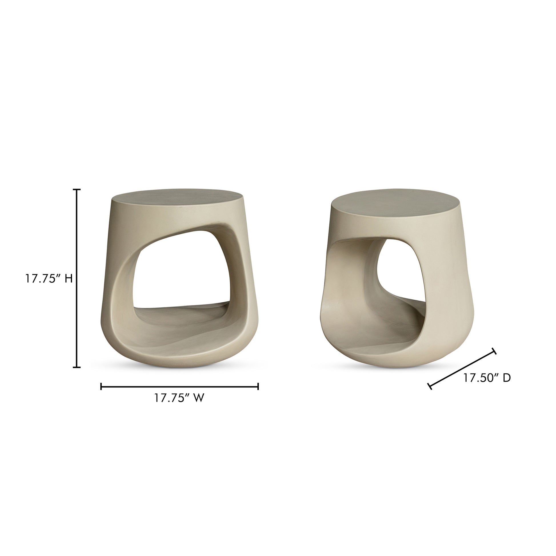 Rothko Outdoor Stool Cream by Moe's Home Collection - view 3
