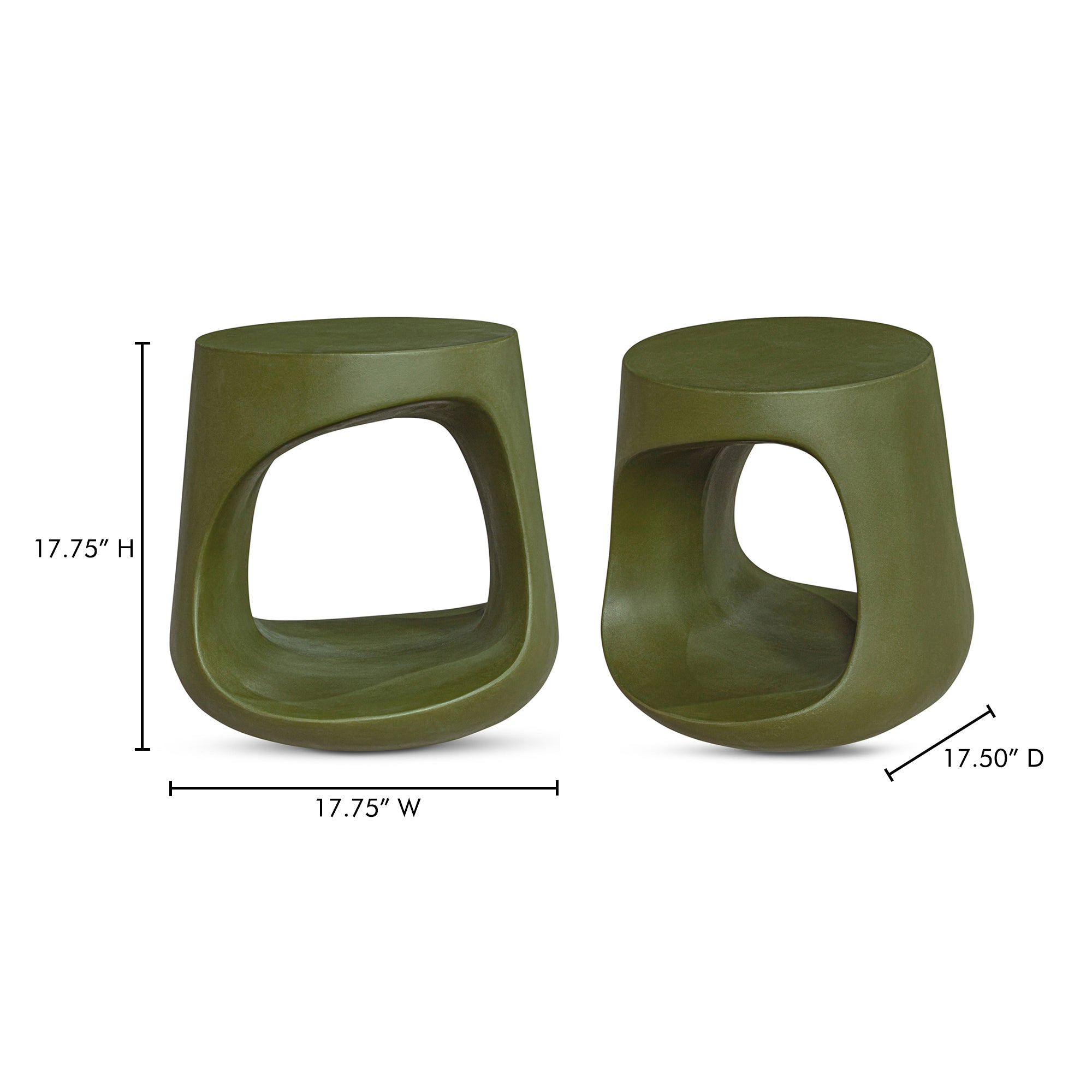 Rothko Outdoor Stool Green by Moe's Home Collection - view 3