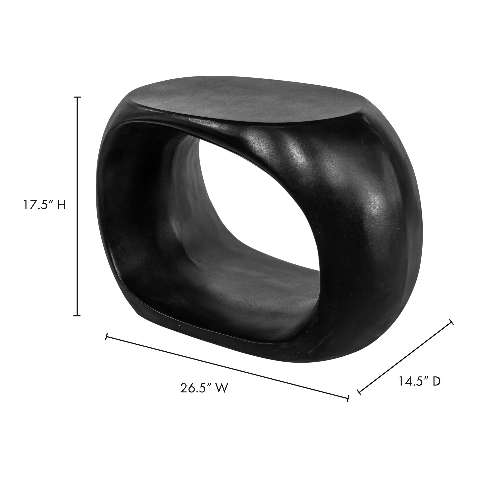 Albers Outdoor Stool Black by Moe's Home Collection - view 6