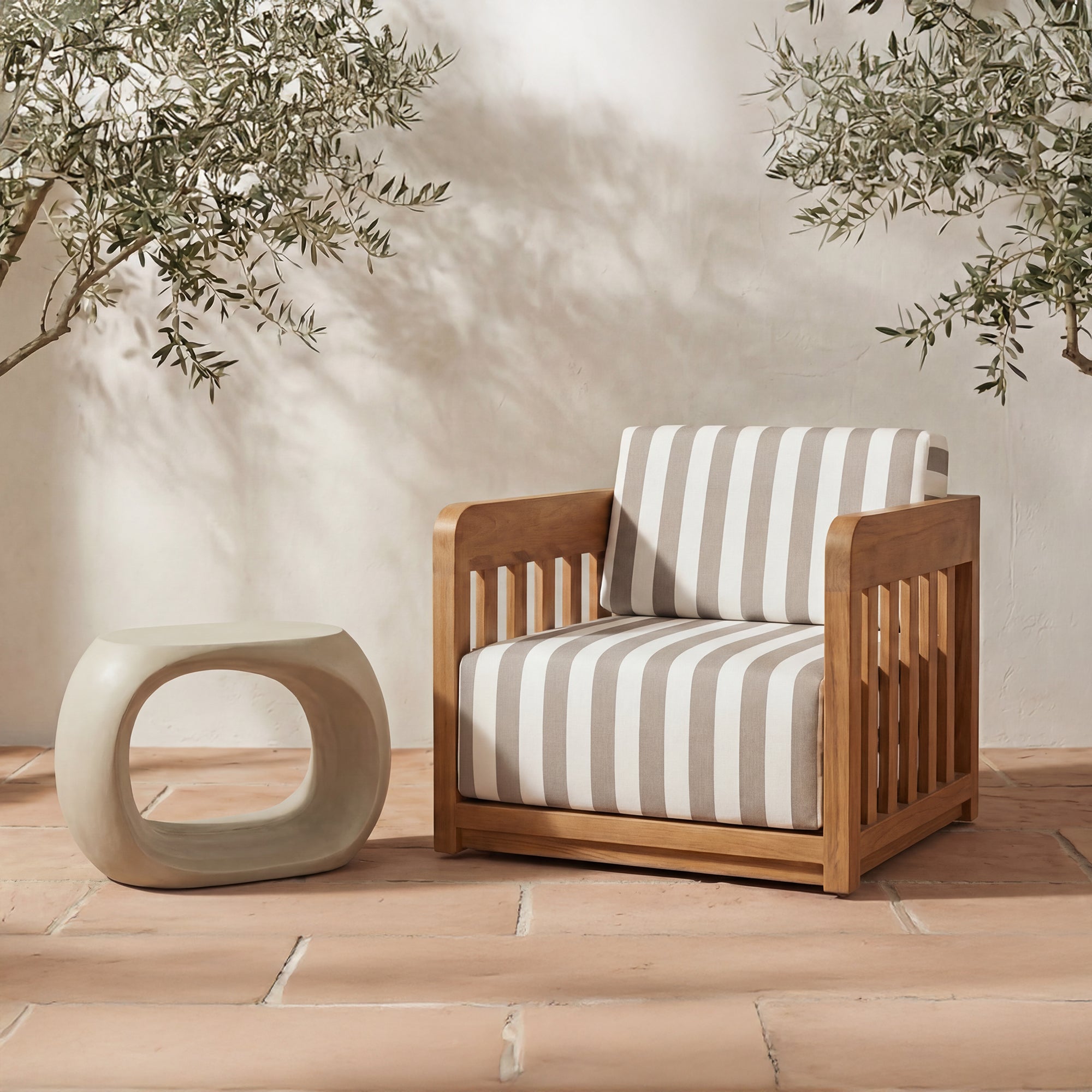 Albers Outdoor Stool Cream by Moe's Home Collection - view 2