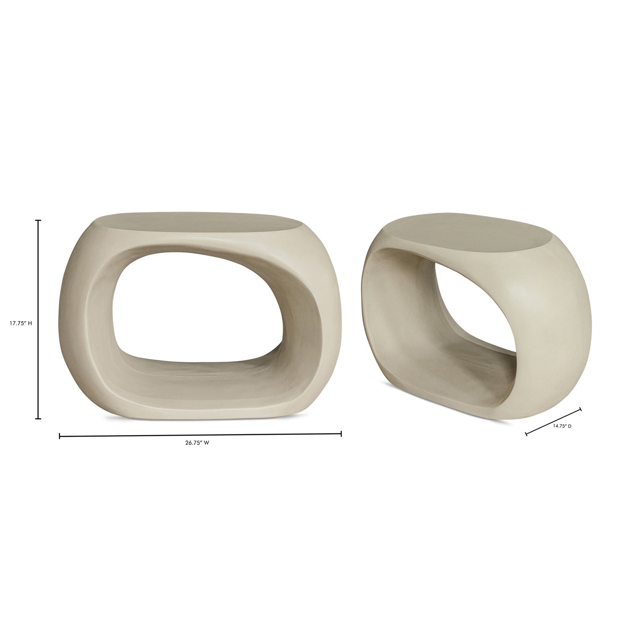 Albers Outdoor Stool Cream by Moe's Home Collection - view 3