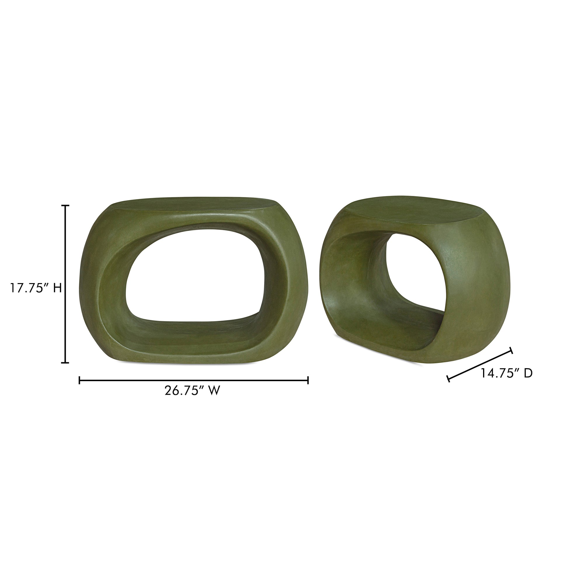 Albers Outdoor Stool Green by Moe's Home Collection - view 3
