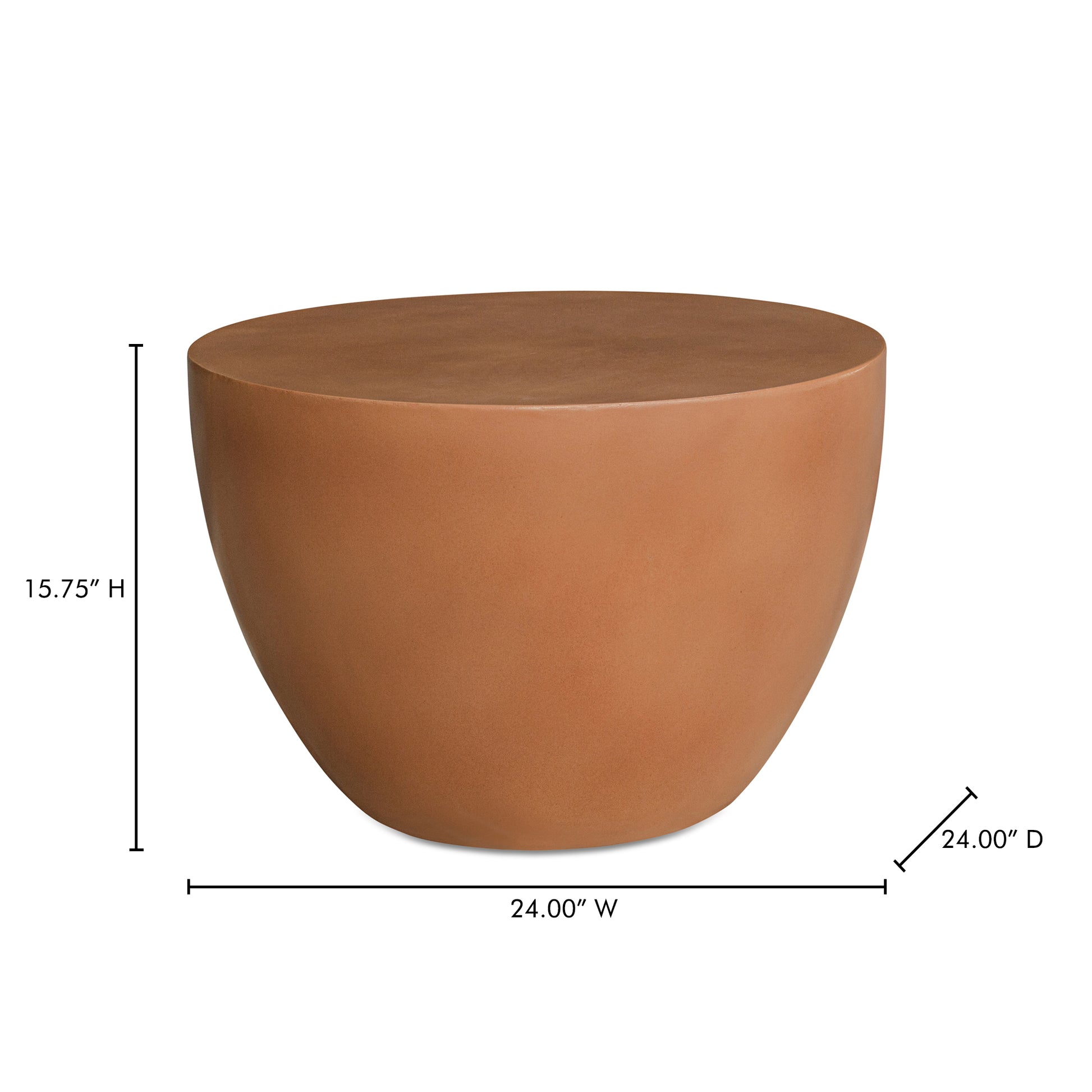 Insitu Side Table Terracotta by Moe's Home Collection - view 3