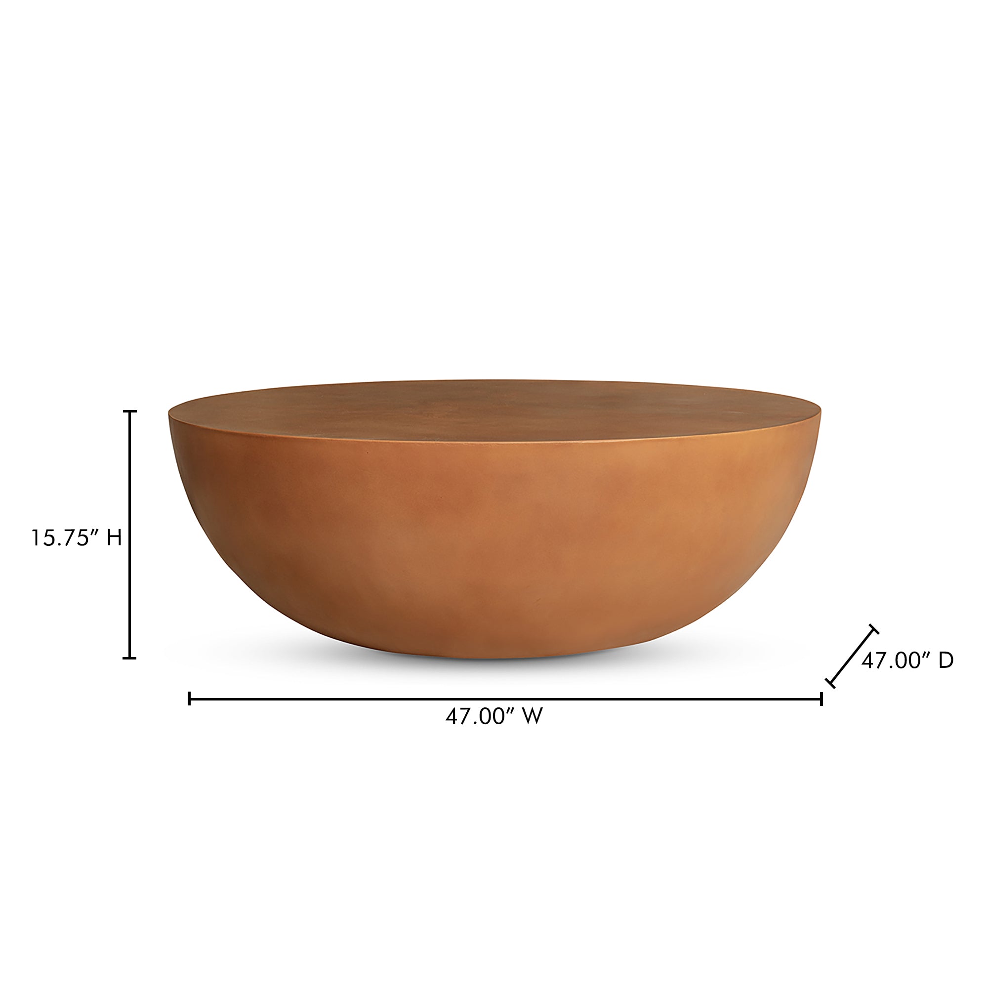 Insitu Coffee Table Terracotta by Moe's Home Collection - view 3