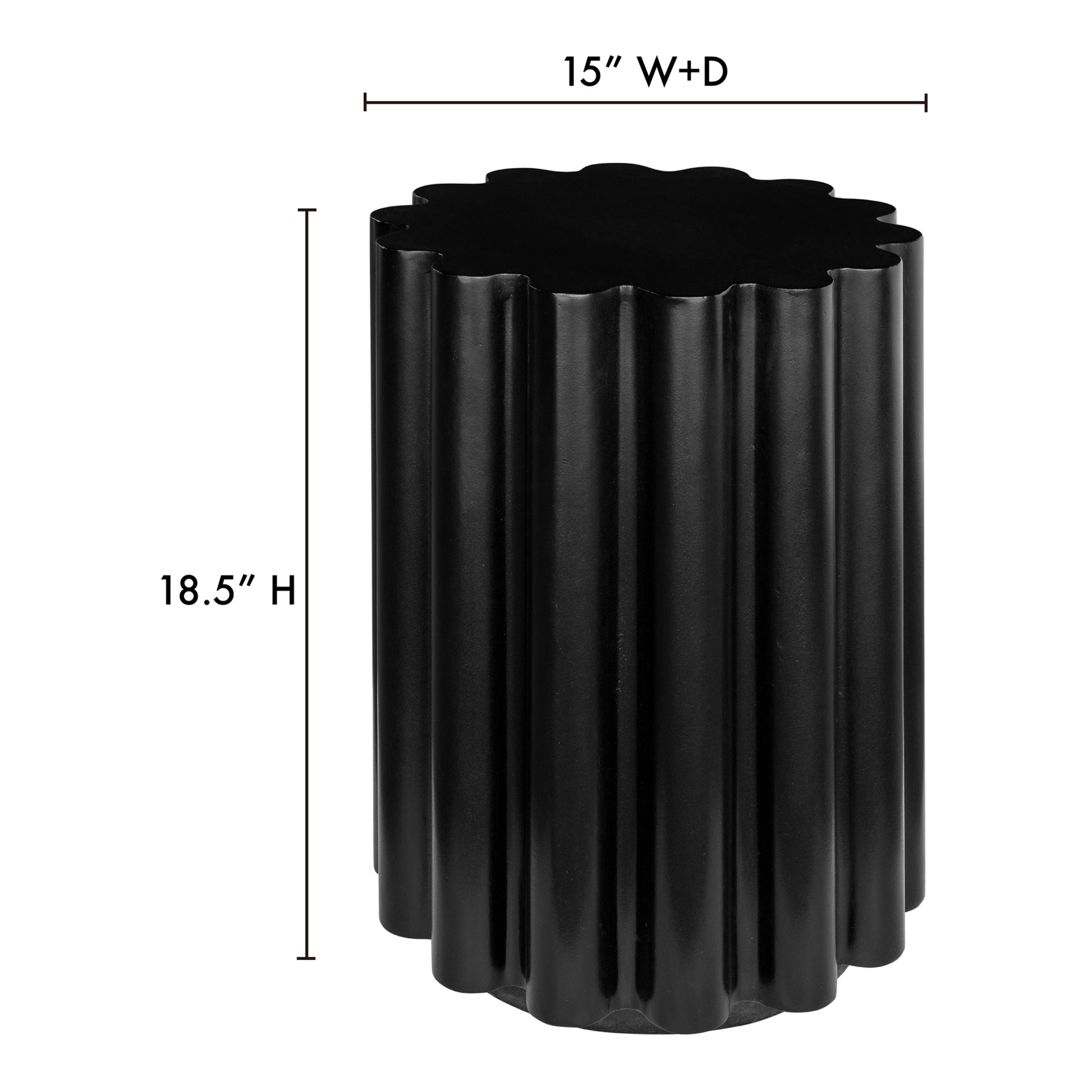 Taffy Accent Table Black by Moe's Home Collection - view 7