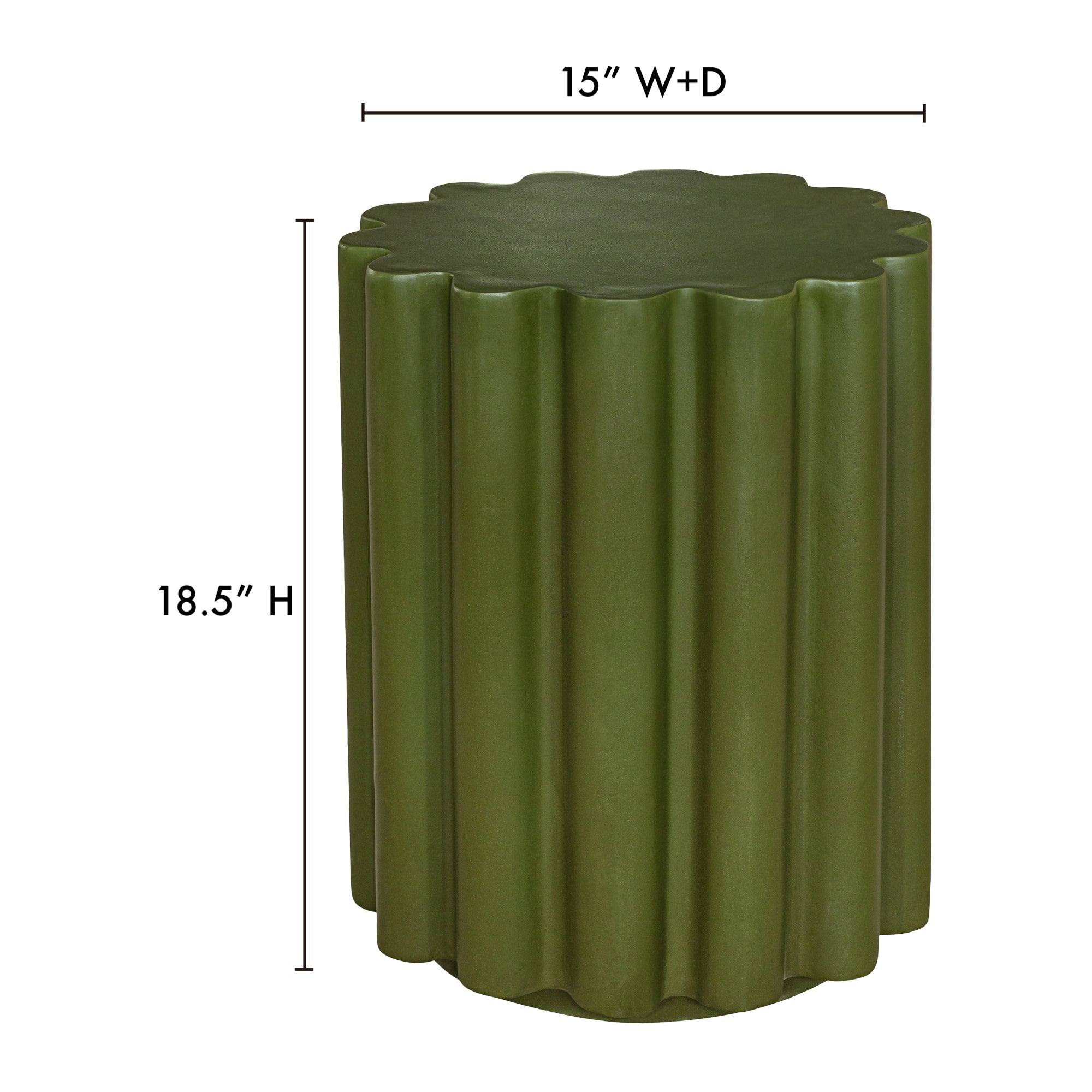 Taffy Accent Table Green by Moe's Home Collection - view 3