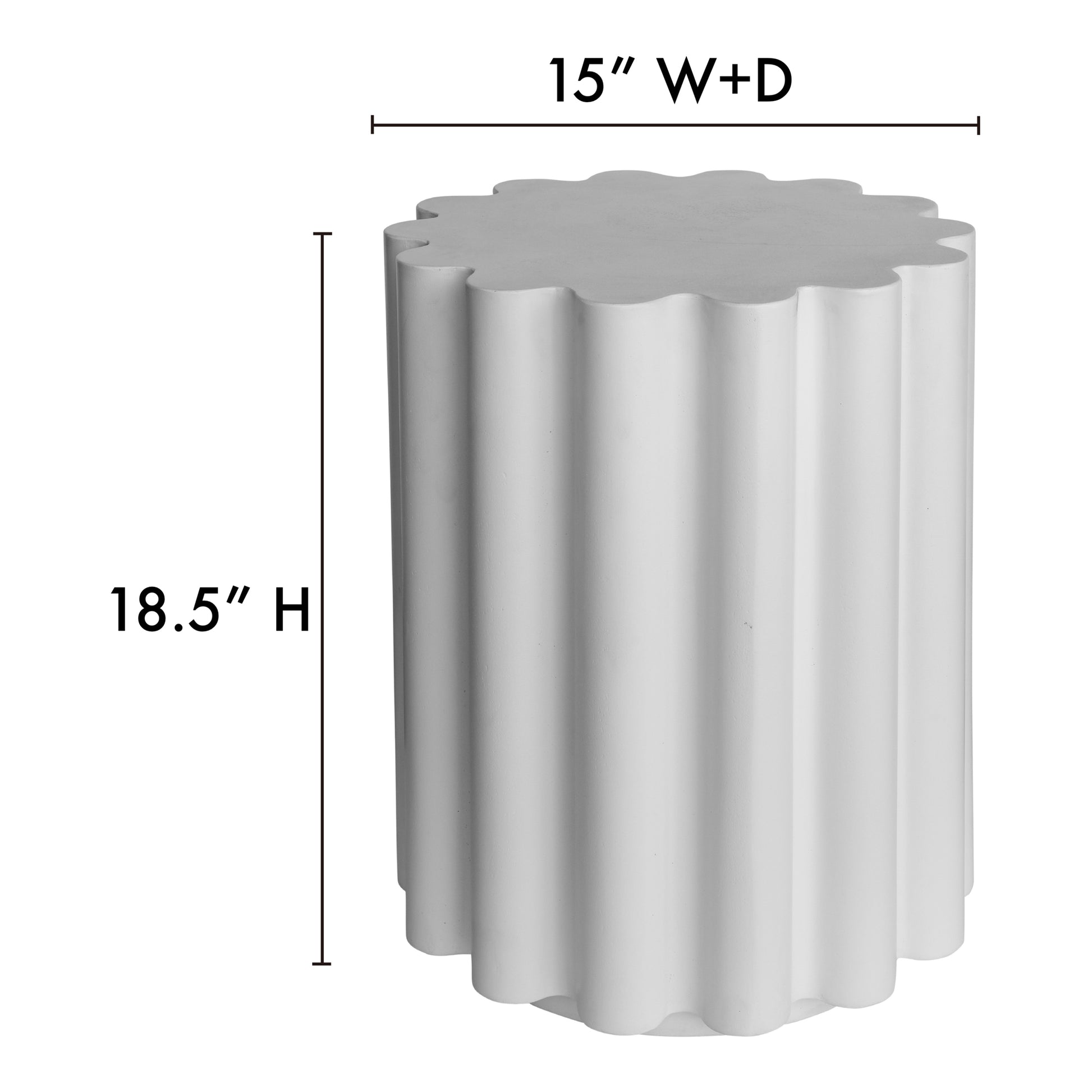Taffy Accent Table White by Moe's Home Collection - view 4
