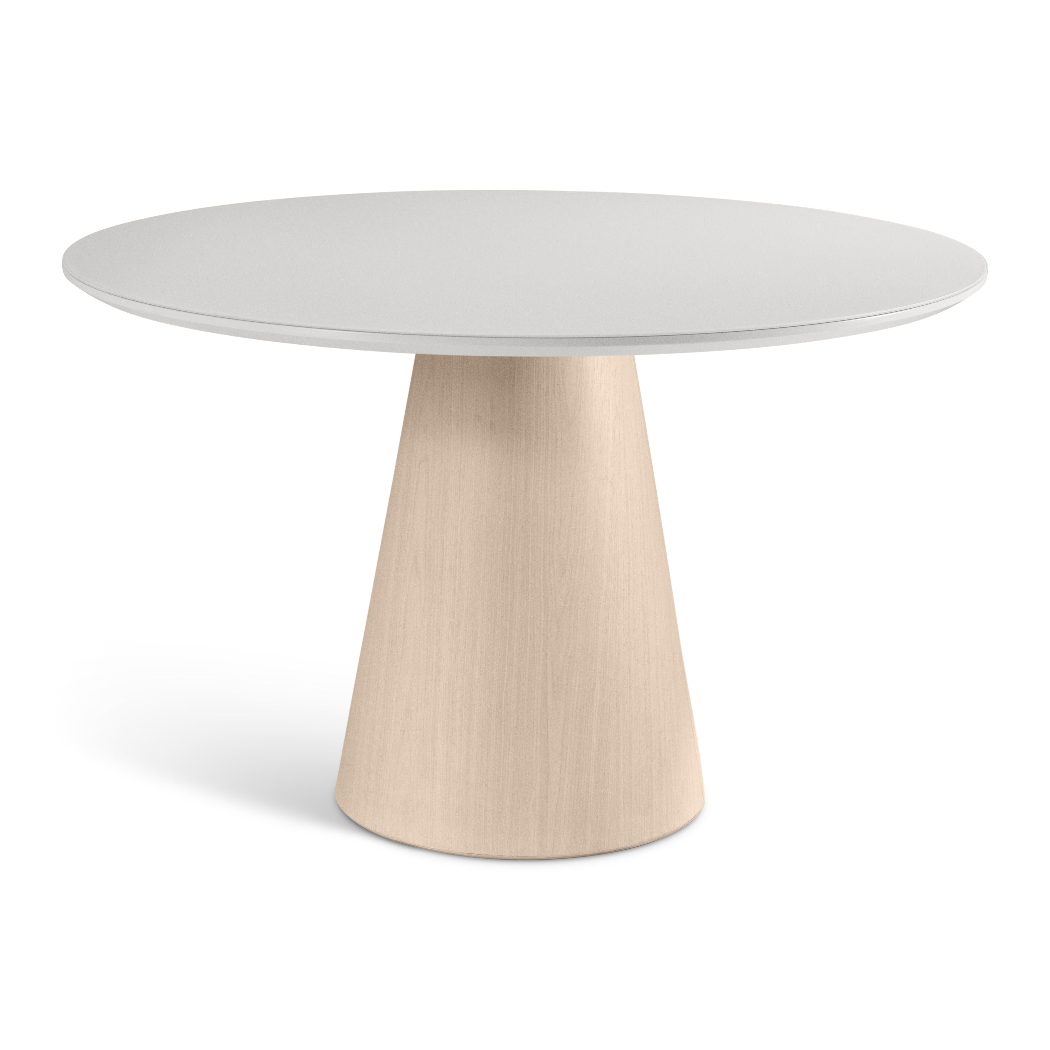 Mona Round Glass Top Dining Table Off White, Nevoa by Urbia - product detail 2