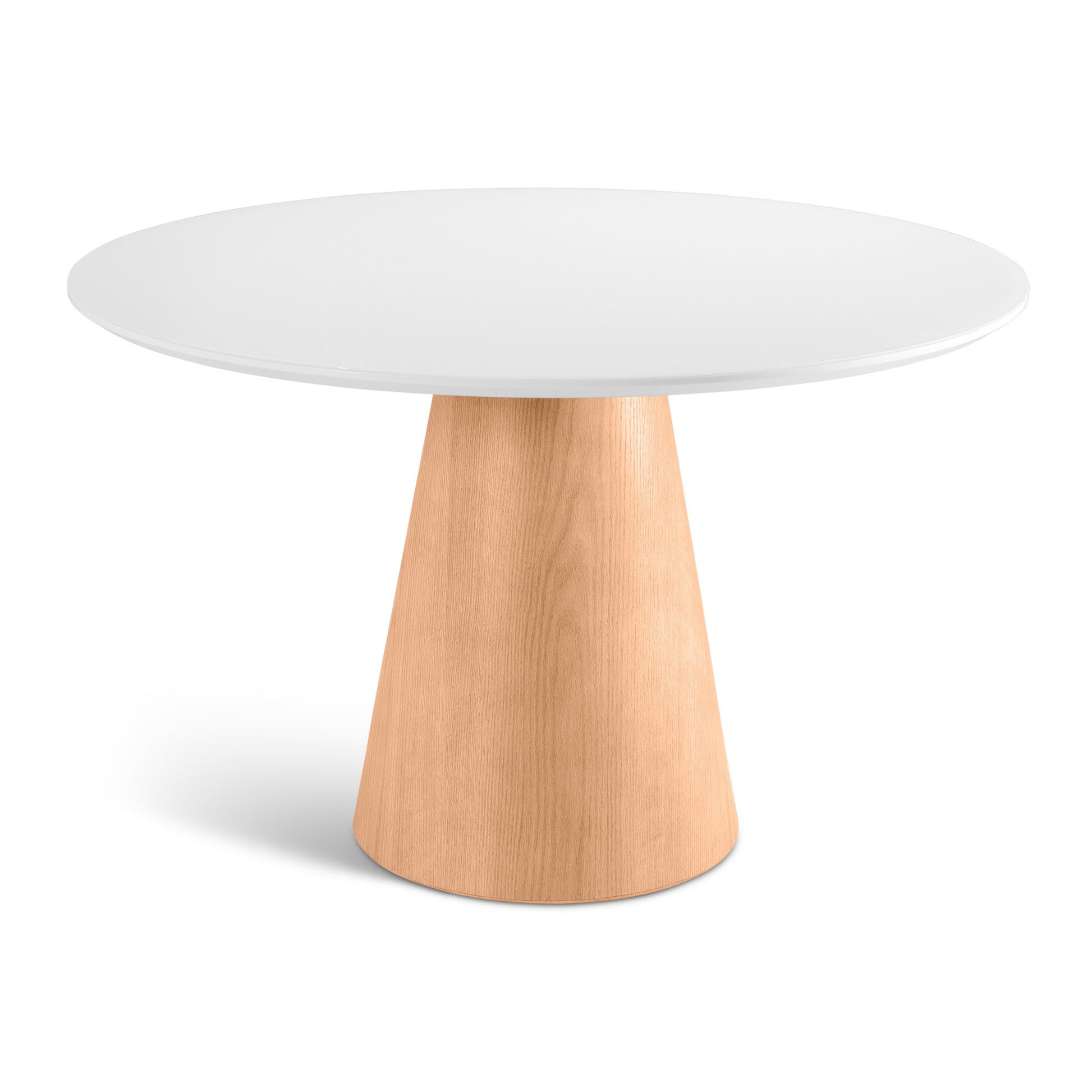Mona Round Glass Top Dining Table Branco, Damasco by Urbia - product detail 2