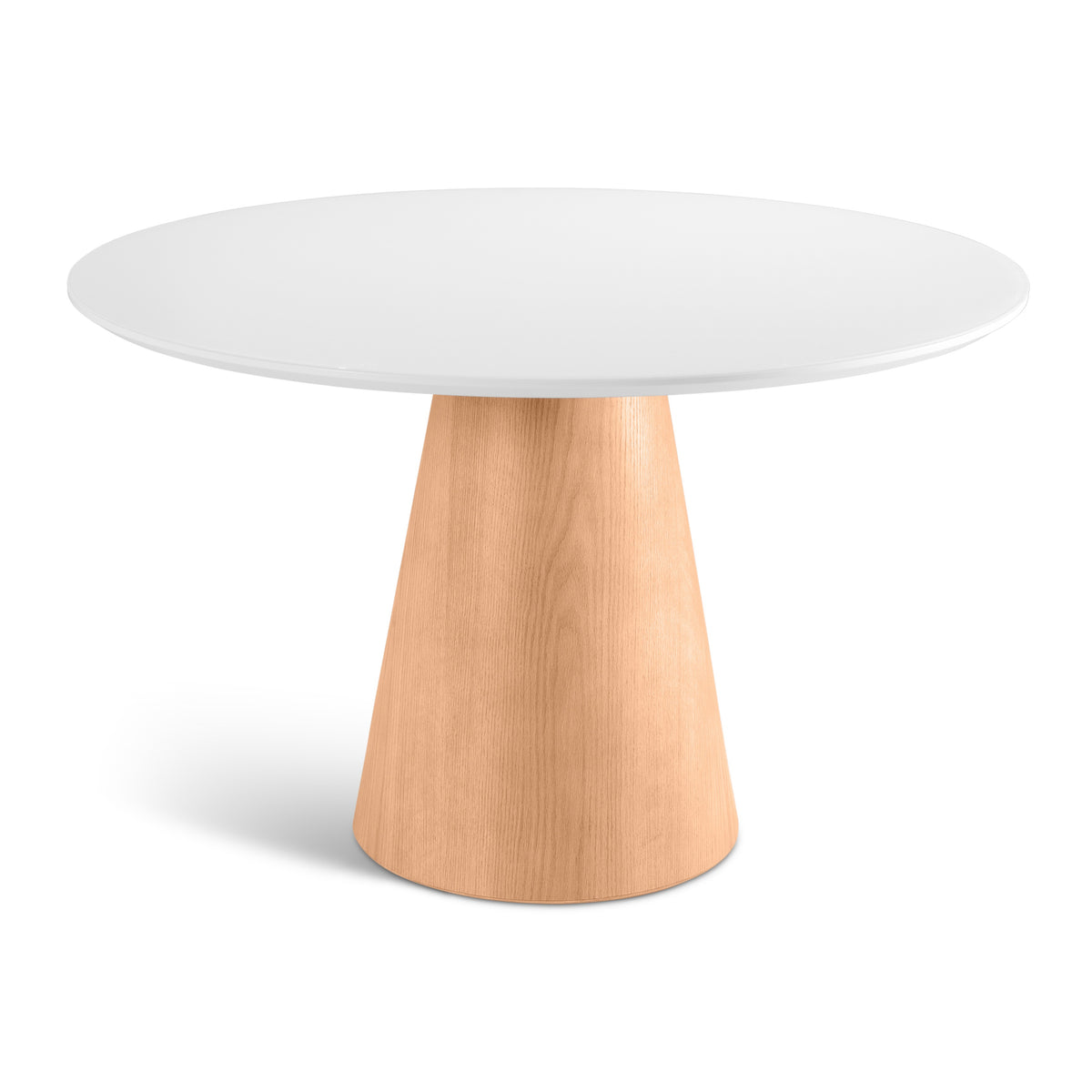 Mona Round Glass Top Dining Table Branco, Damasco by Urbia - product detail 2