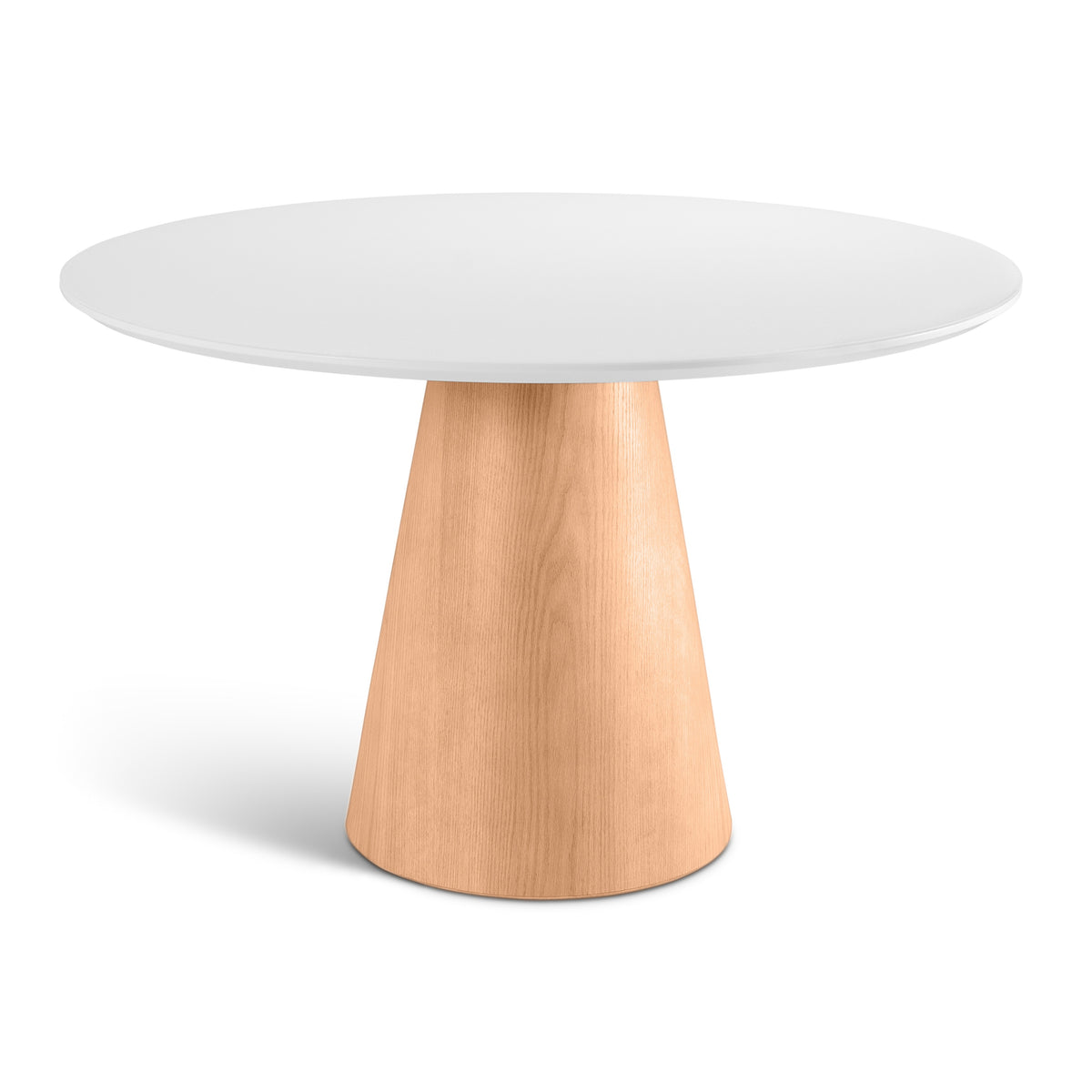 Mona Round Glass Top Dining Table Branco, Damasco by Urbia - product detail 3