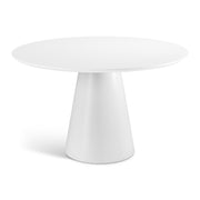Mona Round Glass Top Dining Table Branco by Urbia