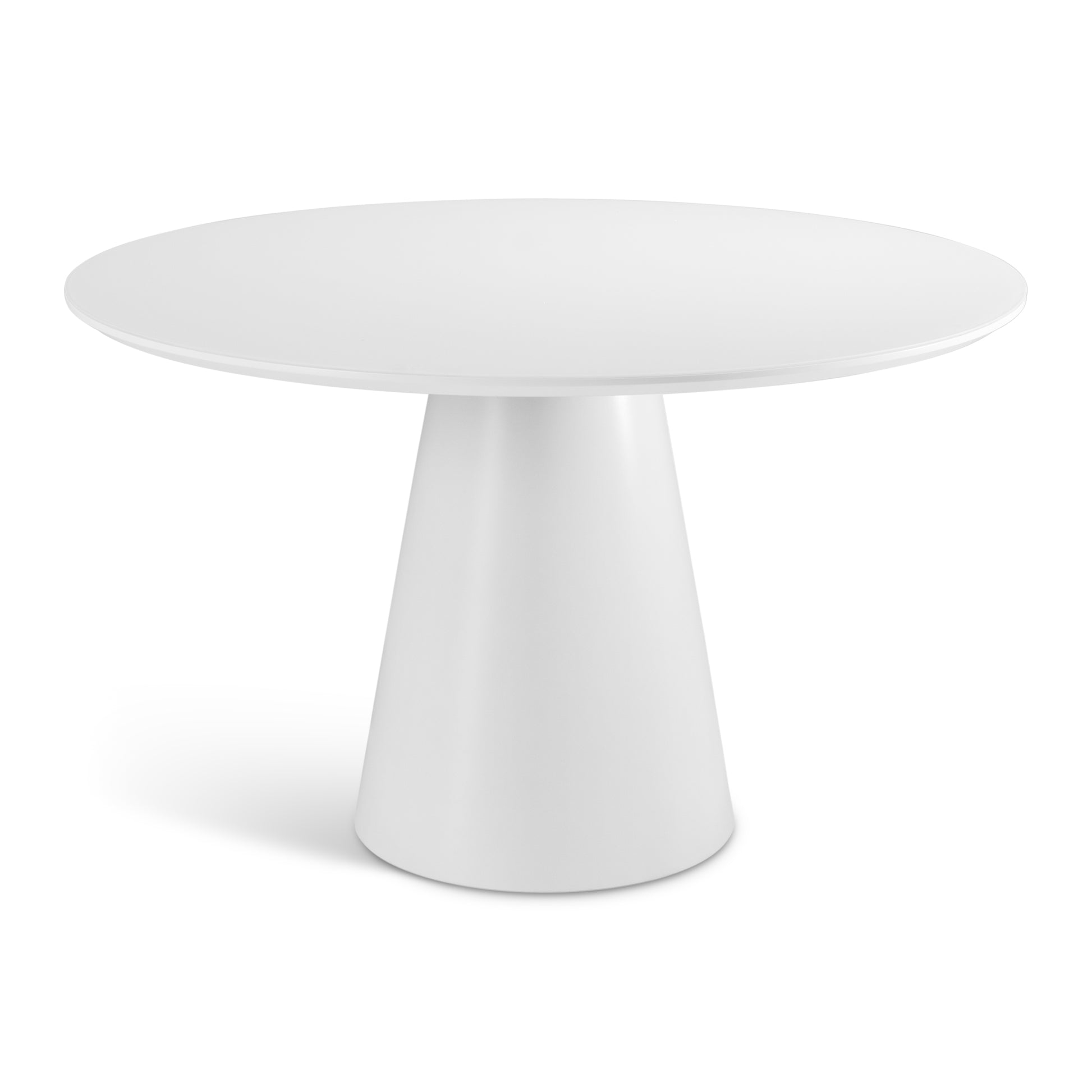 Mona Round Glass Top Dining Table Branco by Urbia