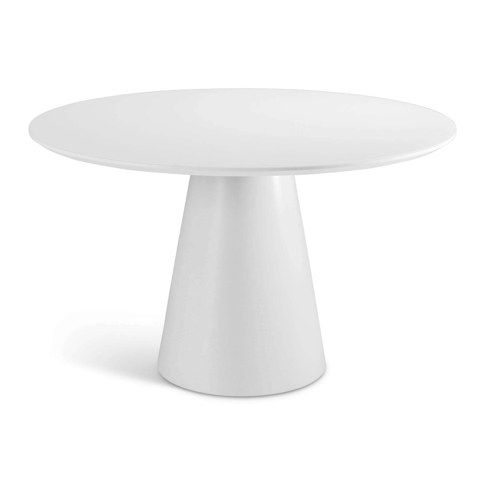 Mona Round Glass Top Dining Table Branco by Urbia