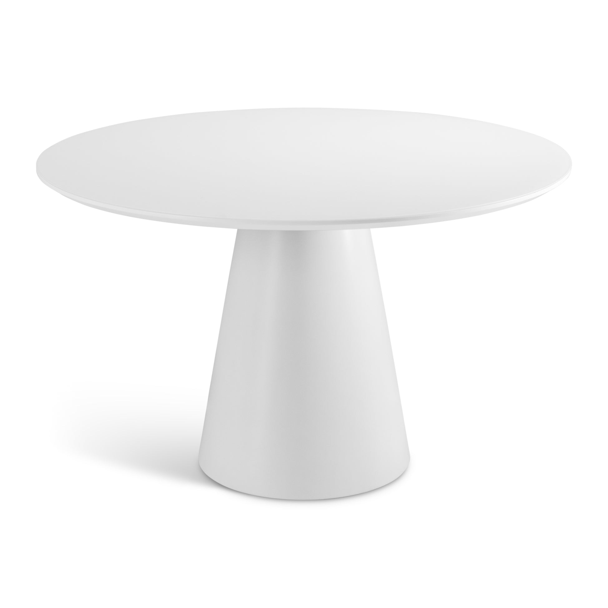 Mona Round Glass Top Dining Table Branco by Urbia