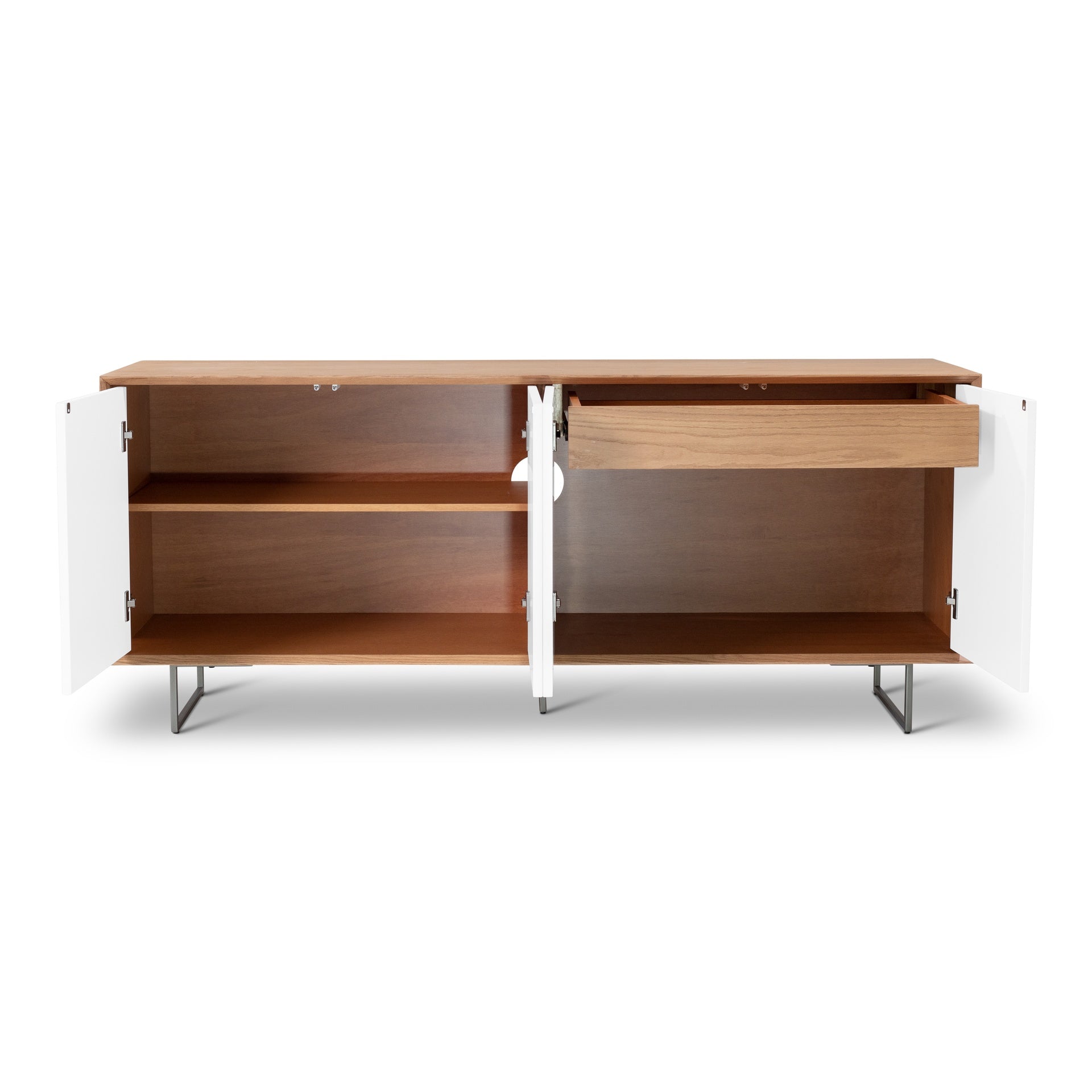 Quadrum Branco & Damasco Lacquered & Wood Buffet by Urbia