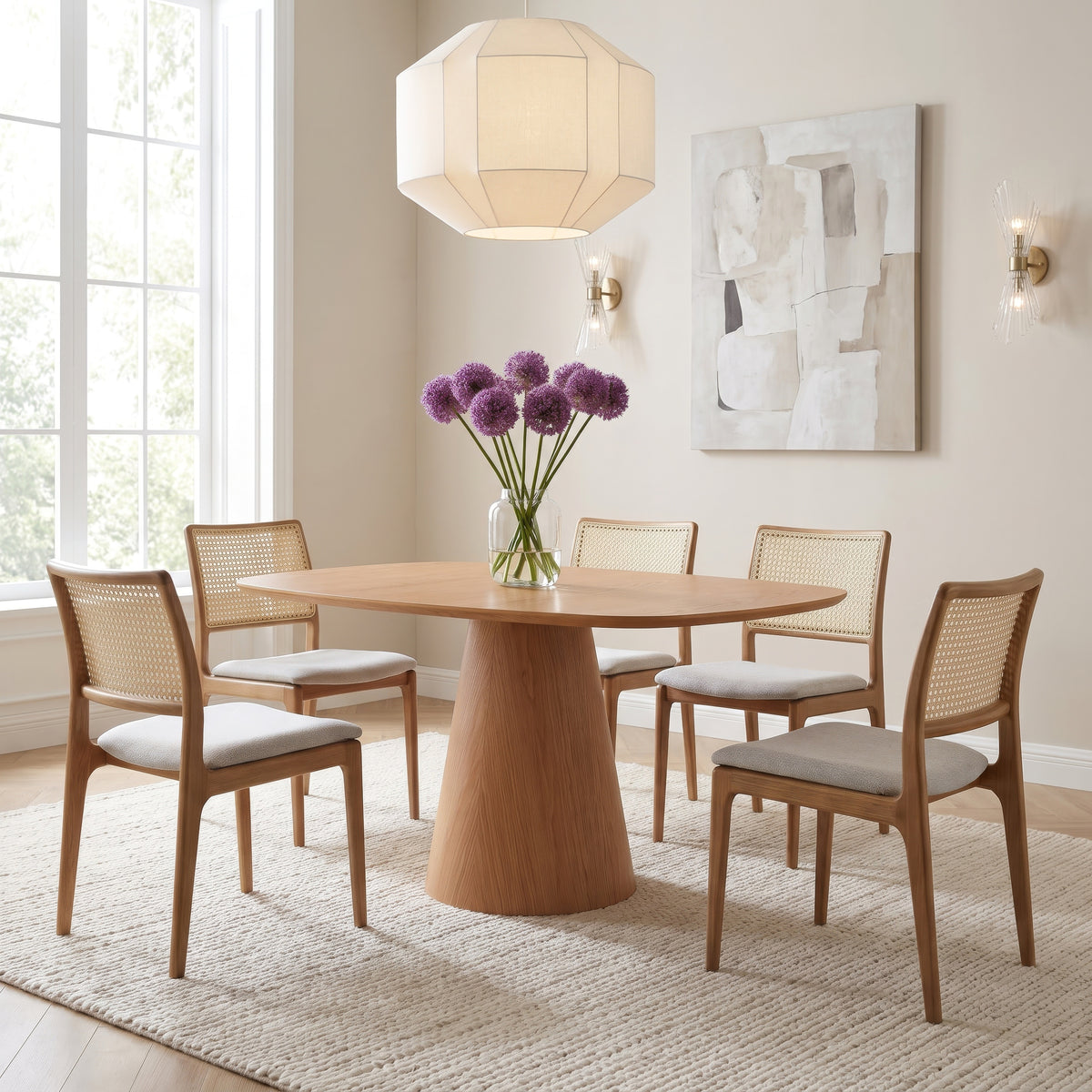 Bahia Organic Dining Table Damasco by Urbia - styled room view
