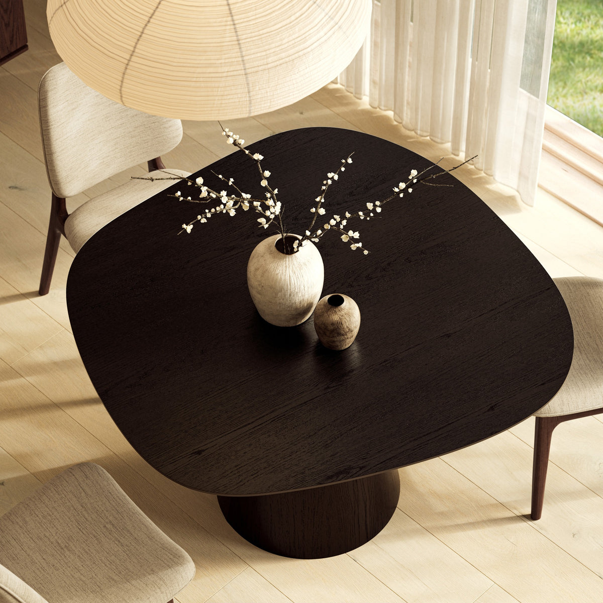 Bahia Organic Dining Table Ebano by Urbia - alternate styled room view