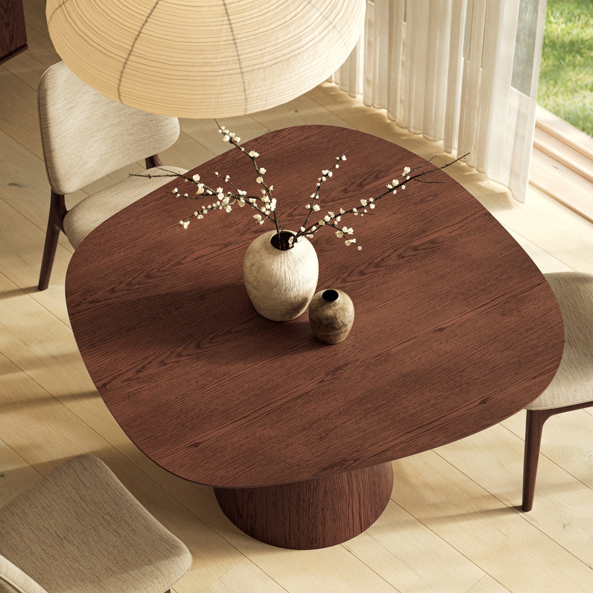 Bahia Organic Dining Table Nogal by Urbia - additional styled room view