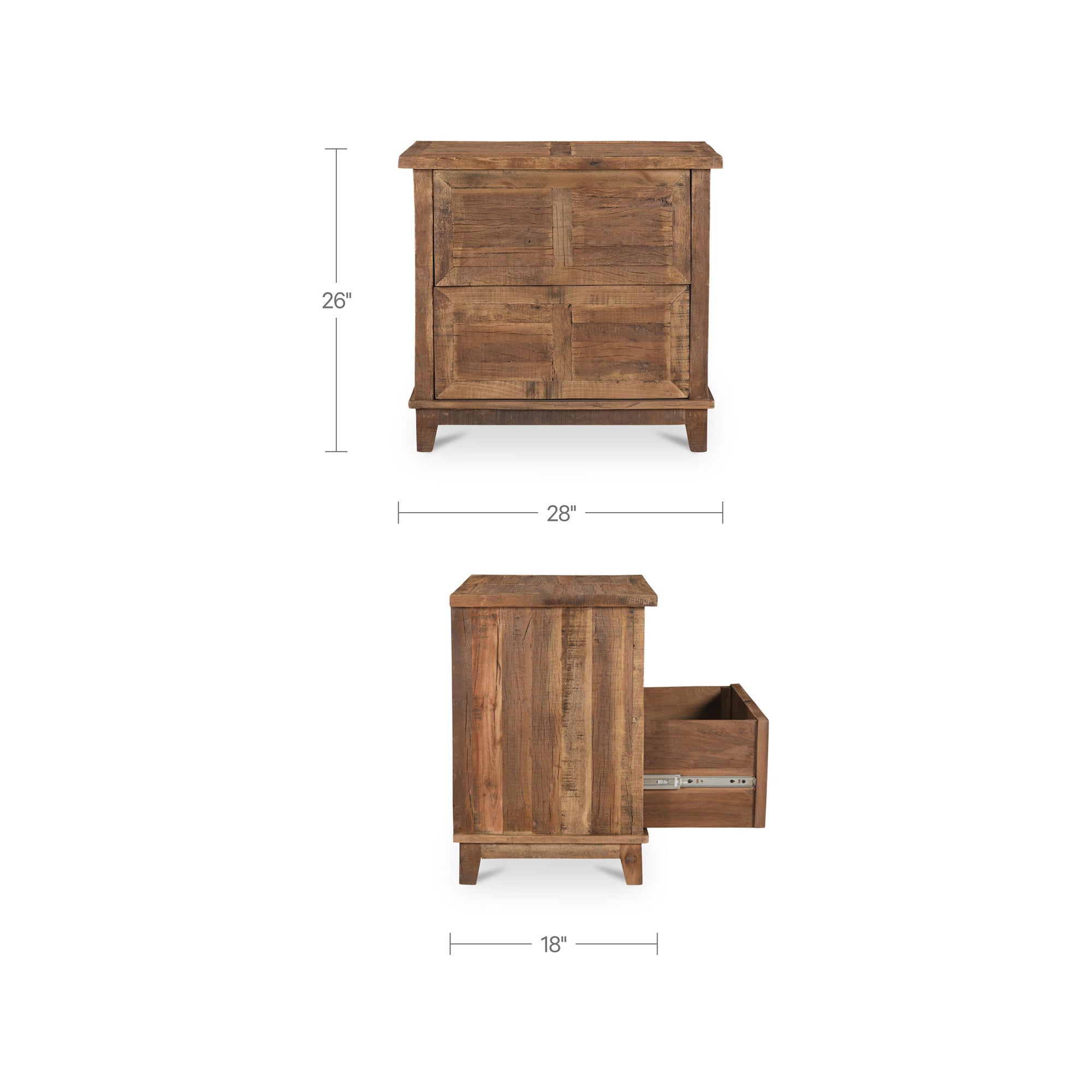 Augusta Nightstand Brown by Moe's Home Collection - view 3