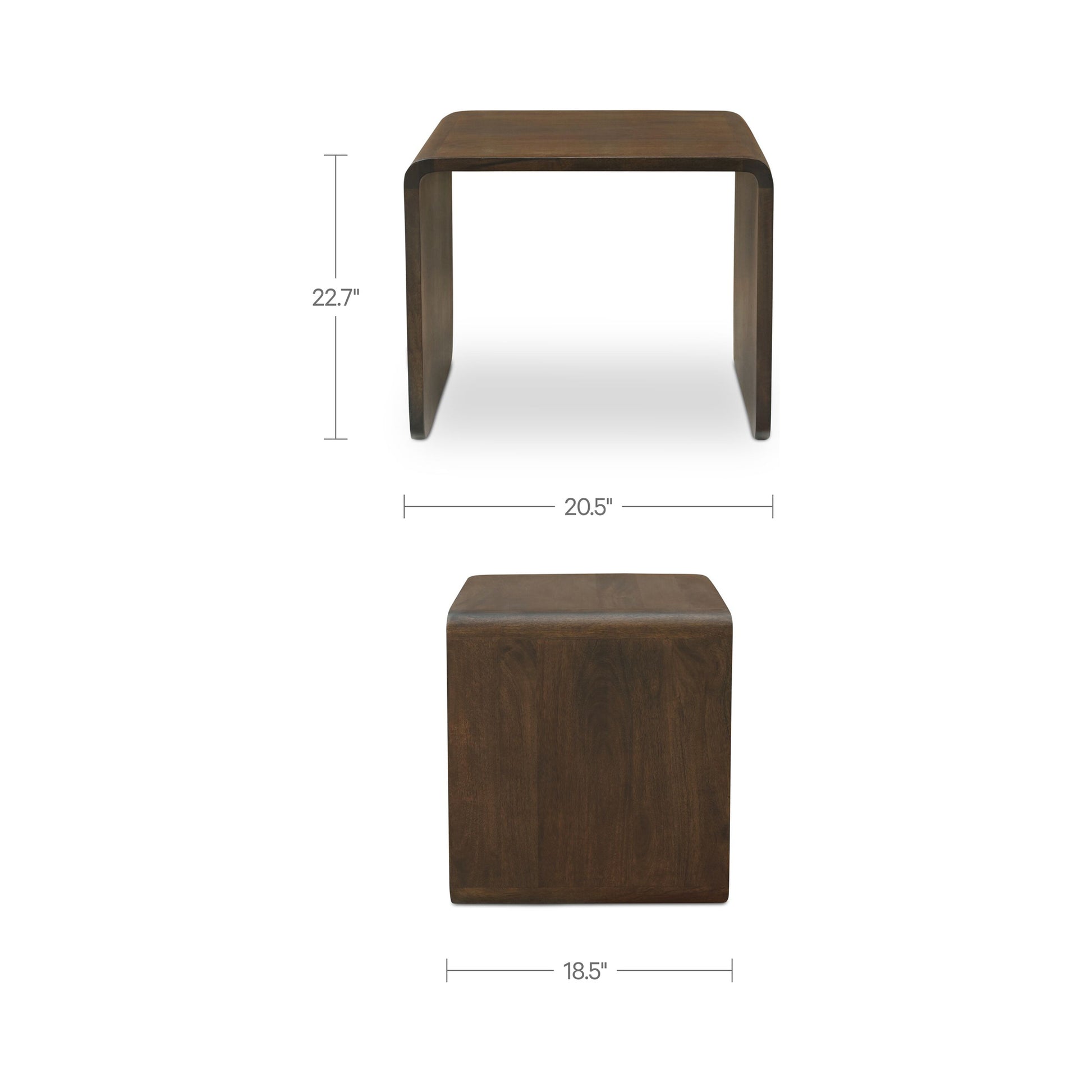 Carrie Side Table Dark Brown by Moe's Home Collection - view 3