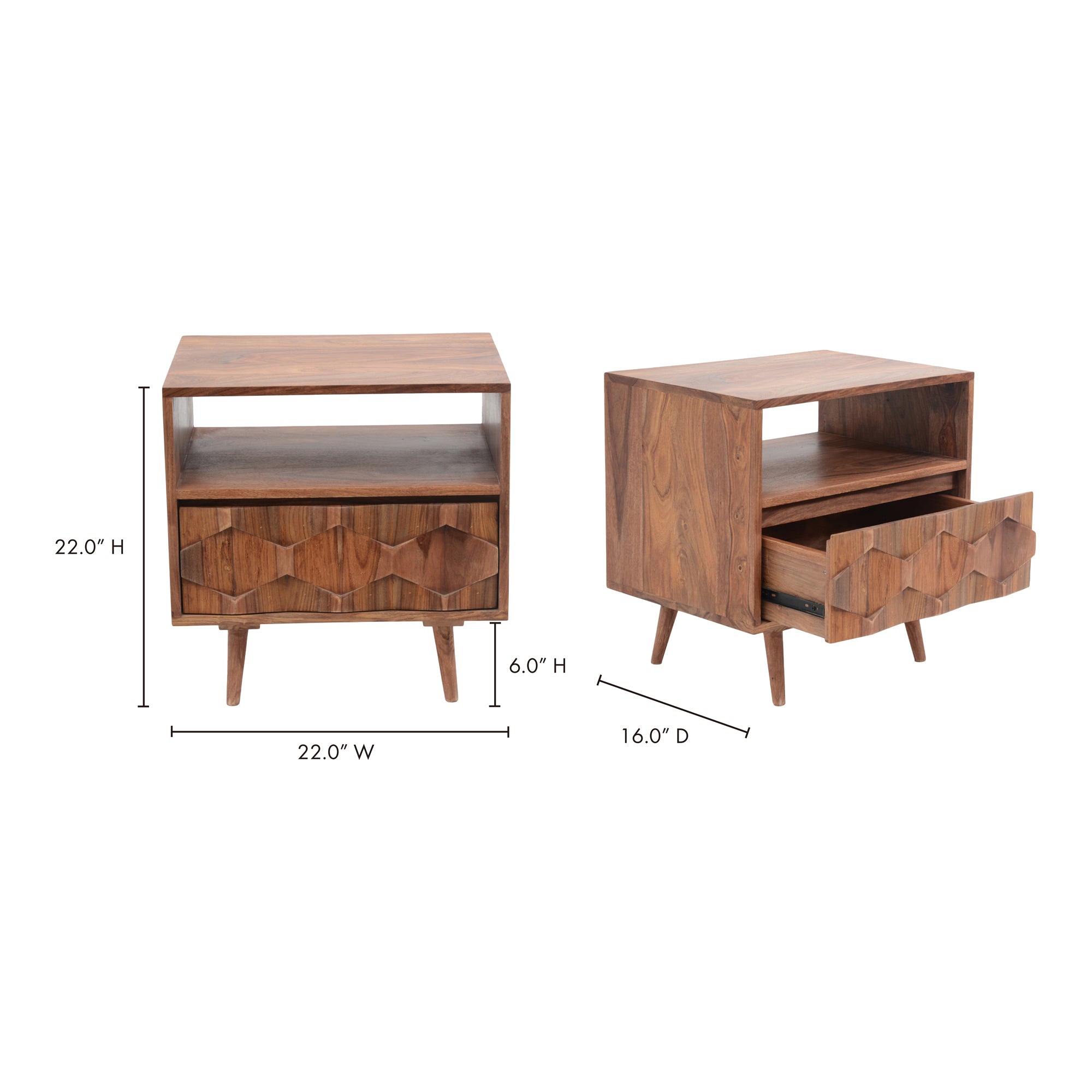 O2 Nightstand Natural by Moe's Home Collection - view 15