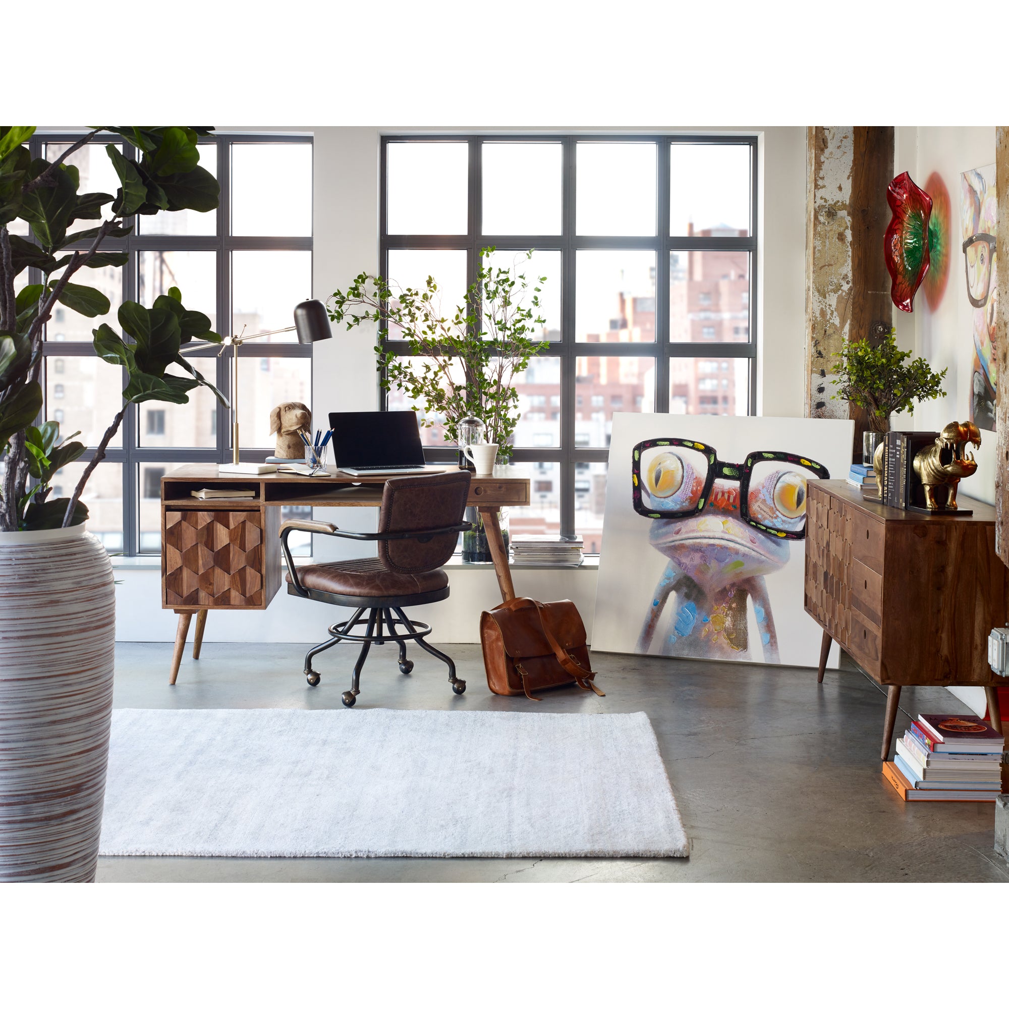 O2 Desk Natural by Moe's Home Collection - view 4