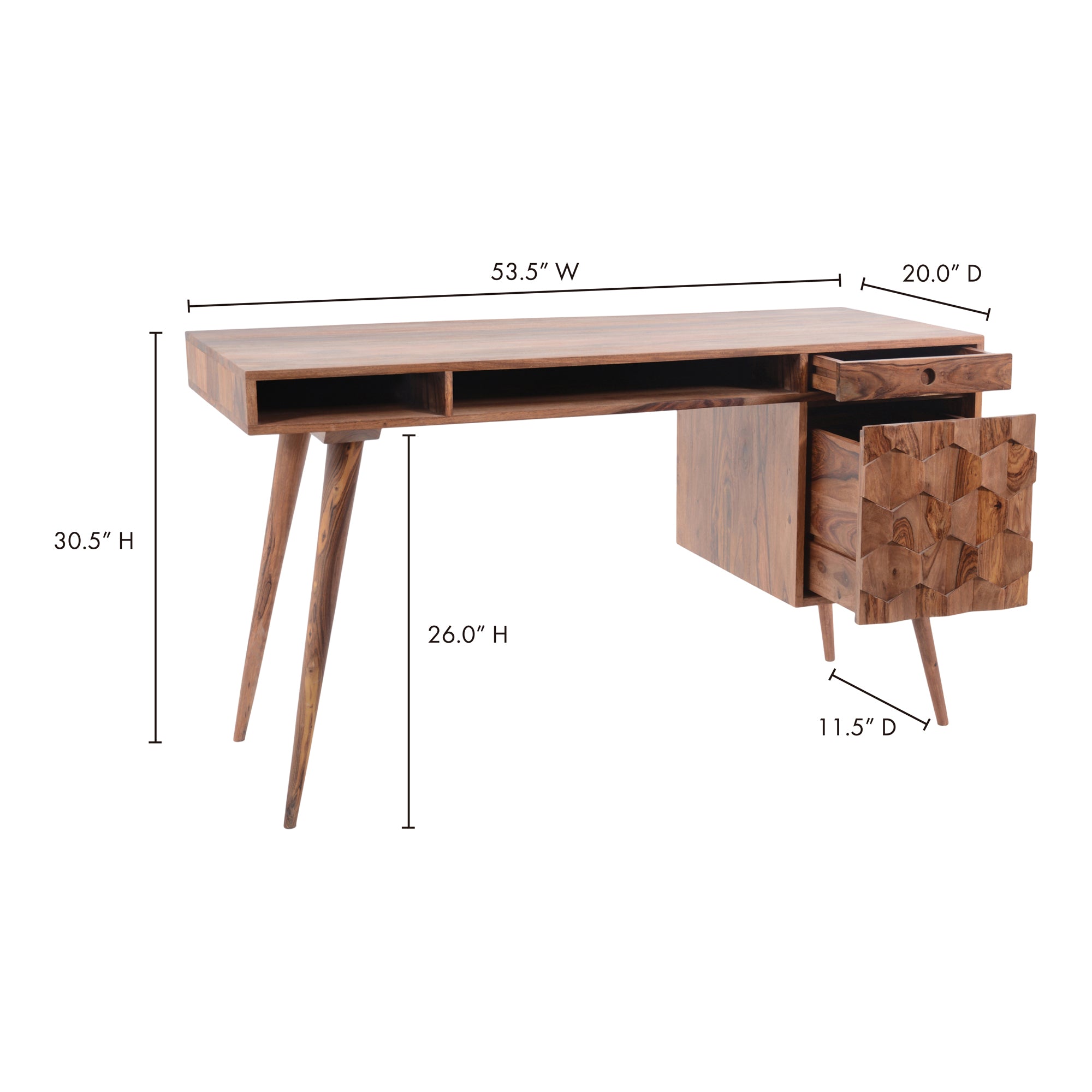 O2 Desk Natural by Moe's Home Collection - view 5