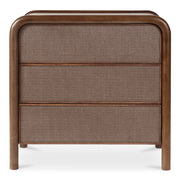Rye 3 Drawer Nightstand Warm Brown by Moe's Home Collection
