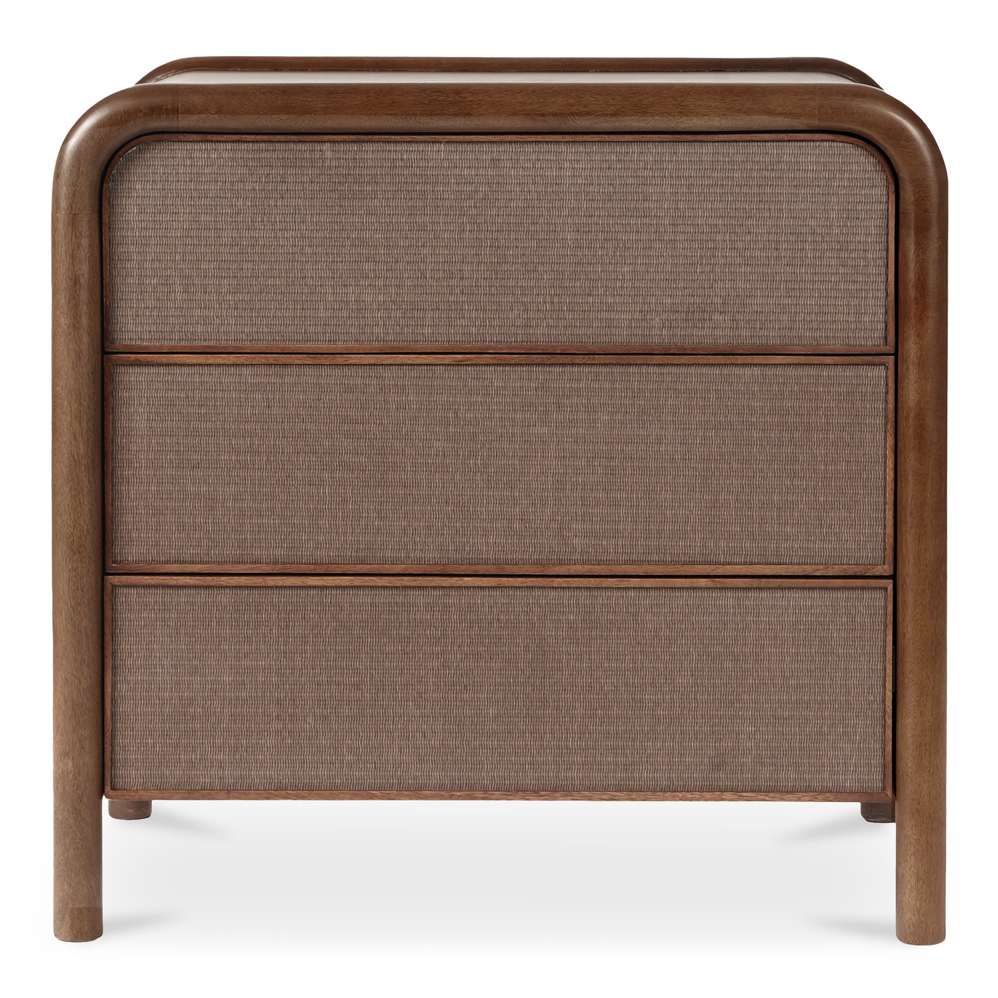 Rye 3 Drawer Nightstand Warm Brown by Moe's Home Collection
