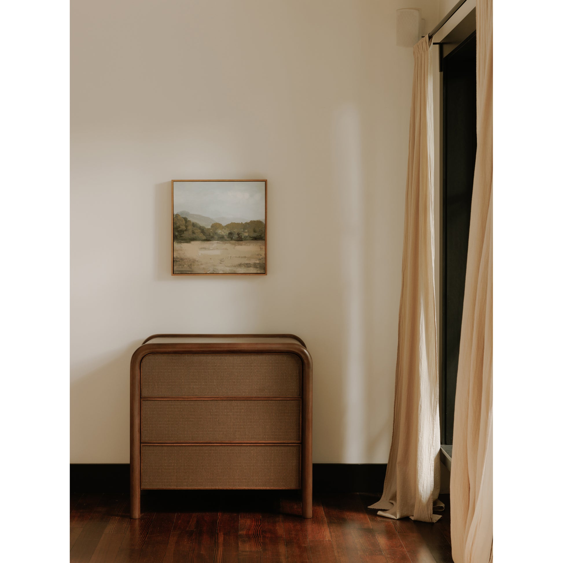 Rye 3 Drawer Nightstand Warm Brown by Moe's Home Collection - view 2
