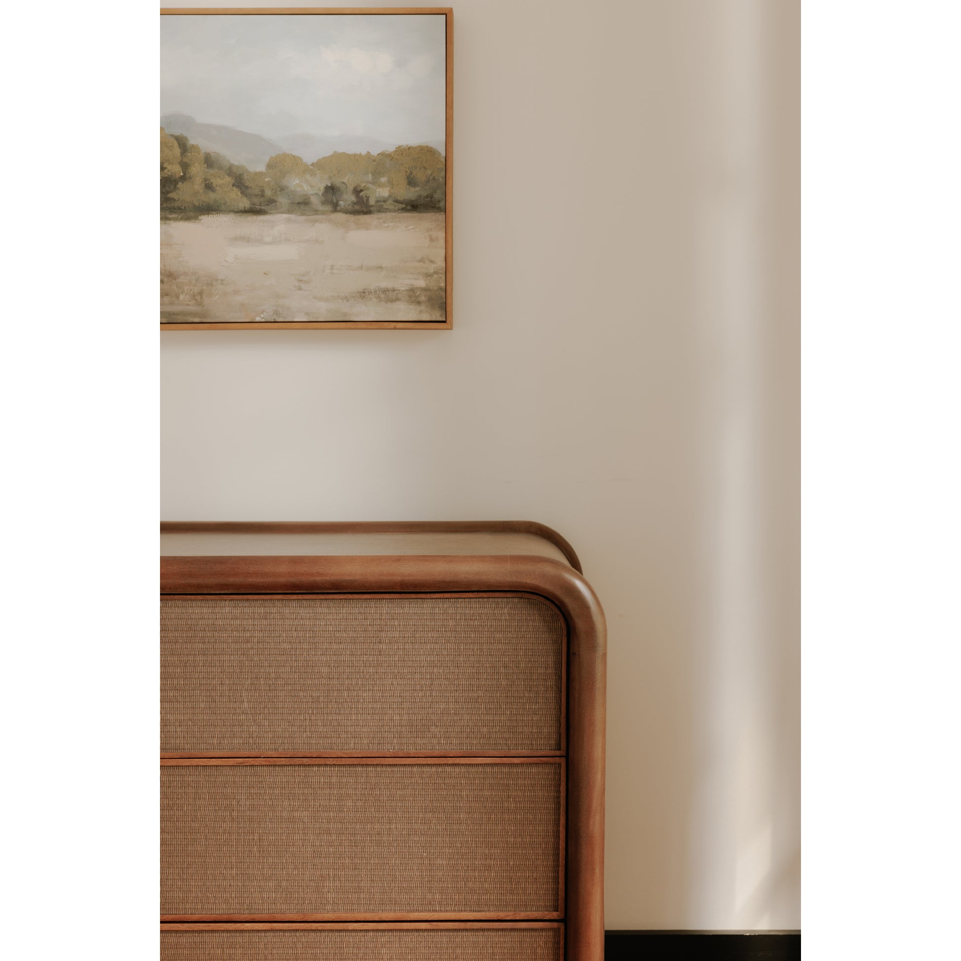 Rye 3 Drawer Nightstand Warm Brown by Moe's Home Collection - view 3