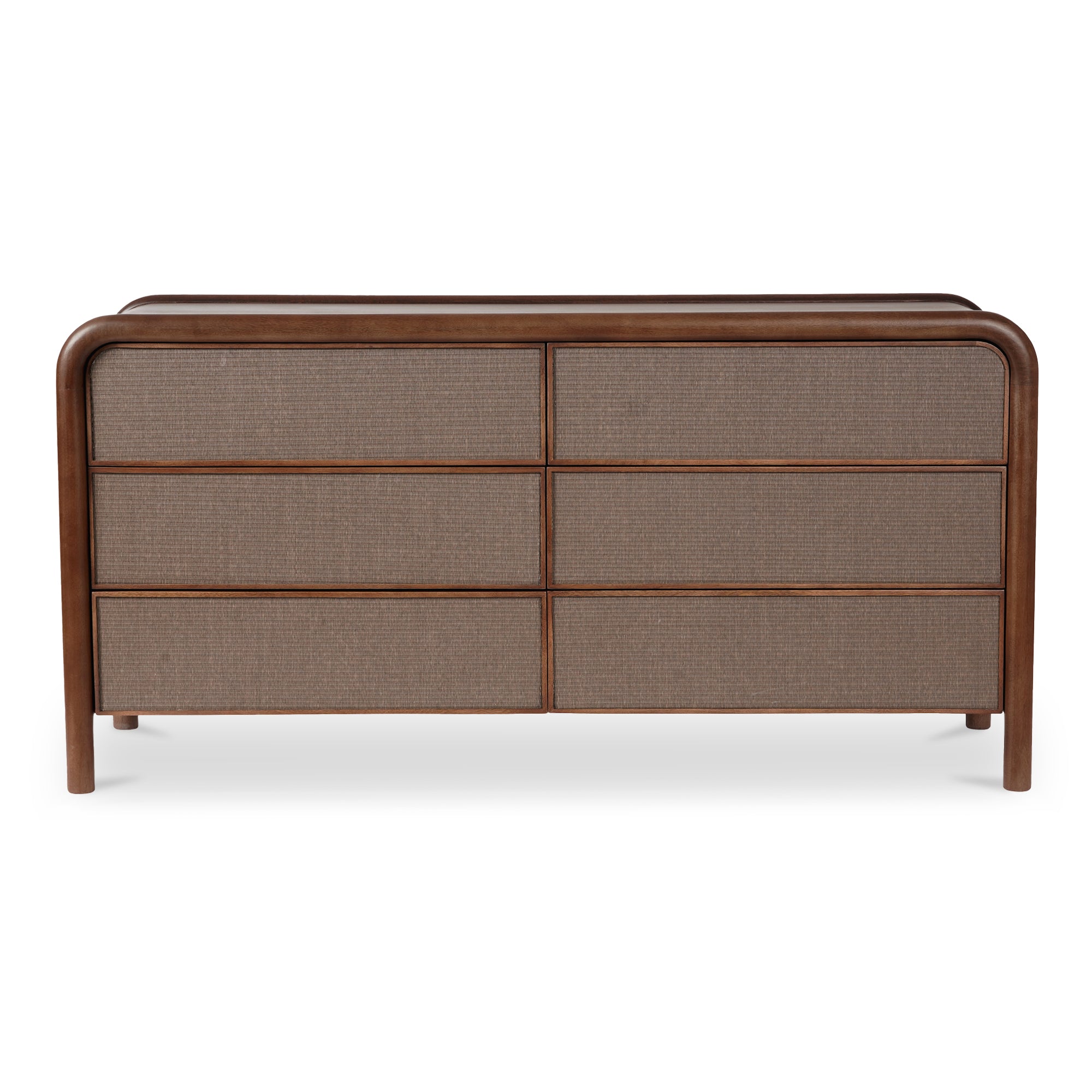 Rye 6 Drawer Dresser Warm Brown by Moe's Home Collection
