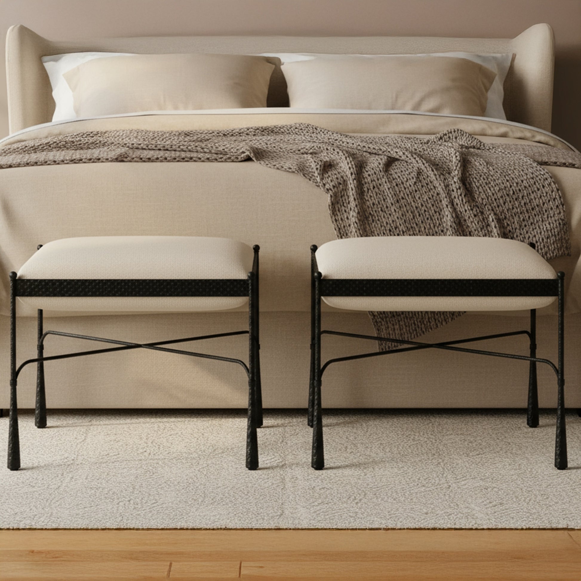 Agne Stool Cream by Moe's Home Collection - view 2