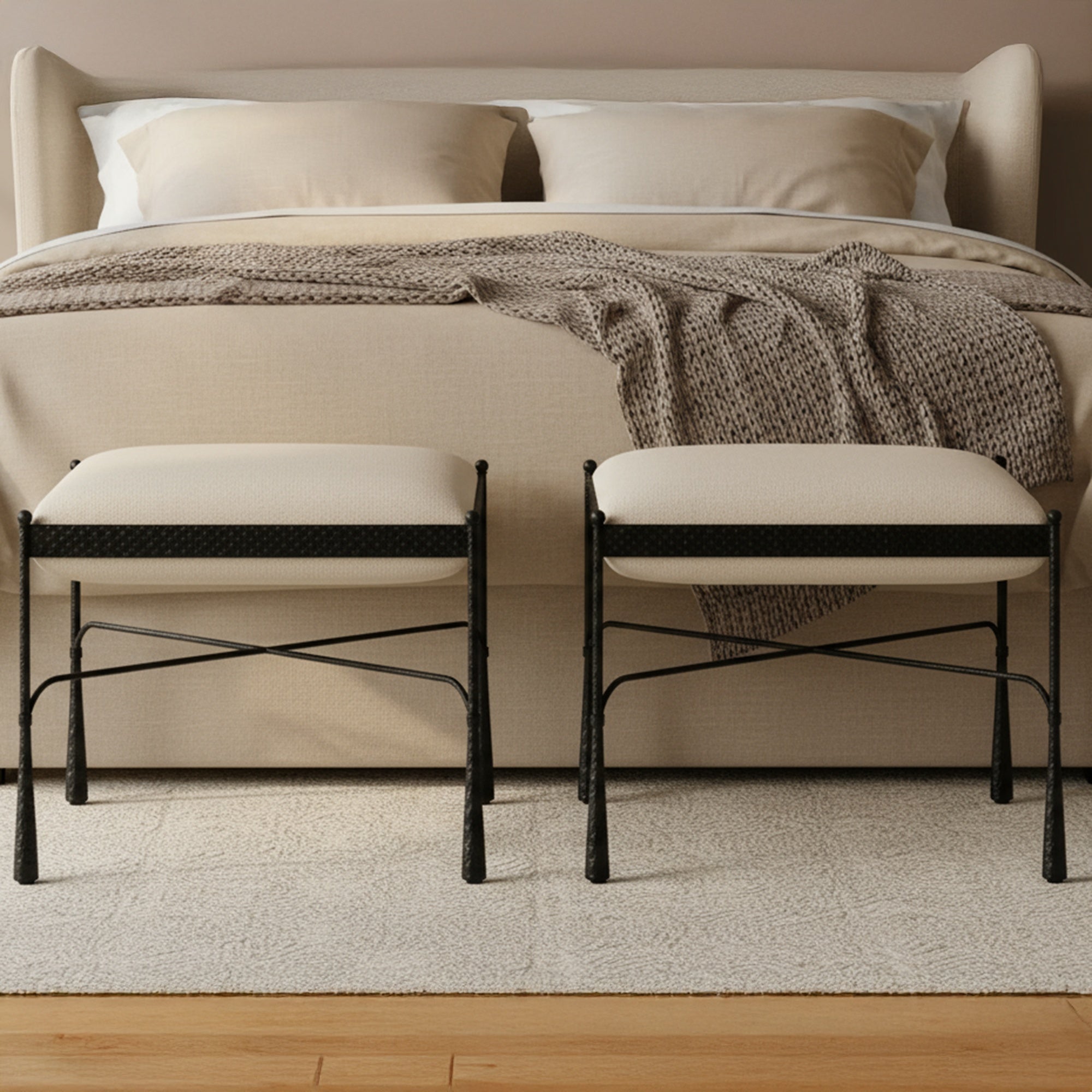 Agne Stool Cream by Moe's Home Collection - view 2