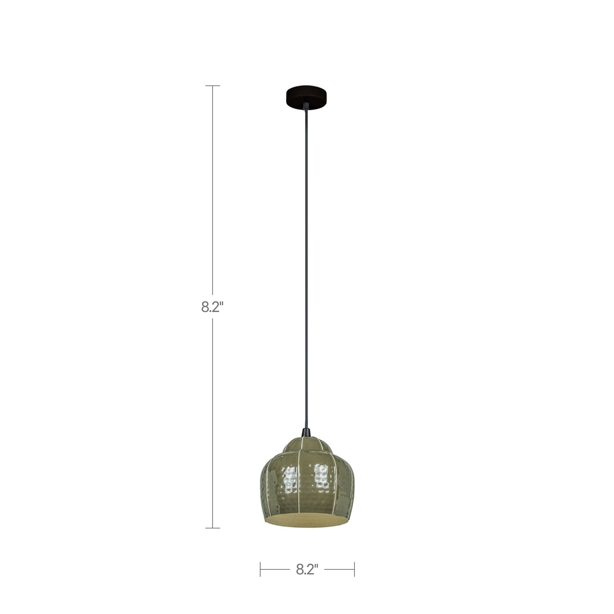 Vida Pendant Lamp Green by Moe's Home Collection - view 3